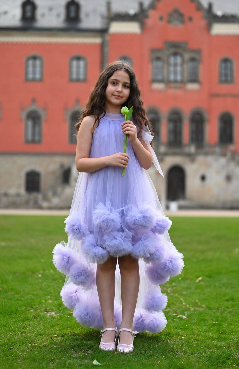 Fluffy Purple Dress – Jorya Kids Boutique