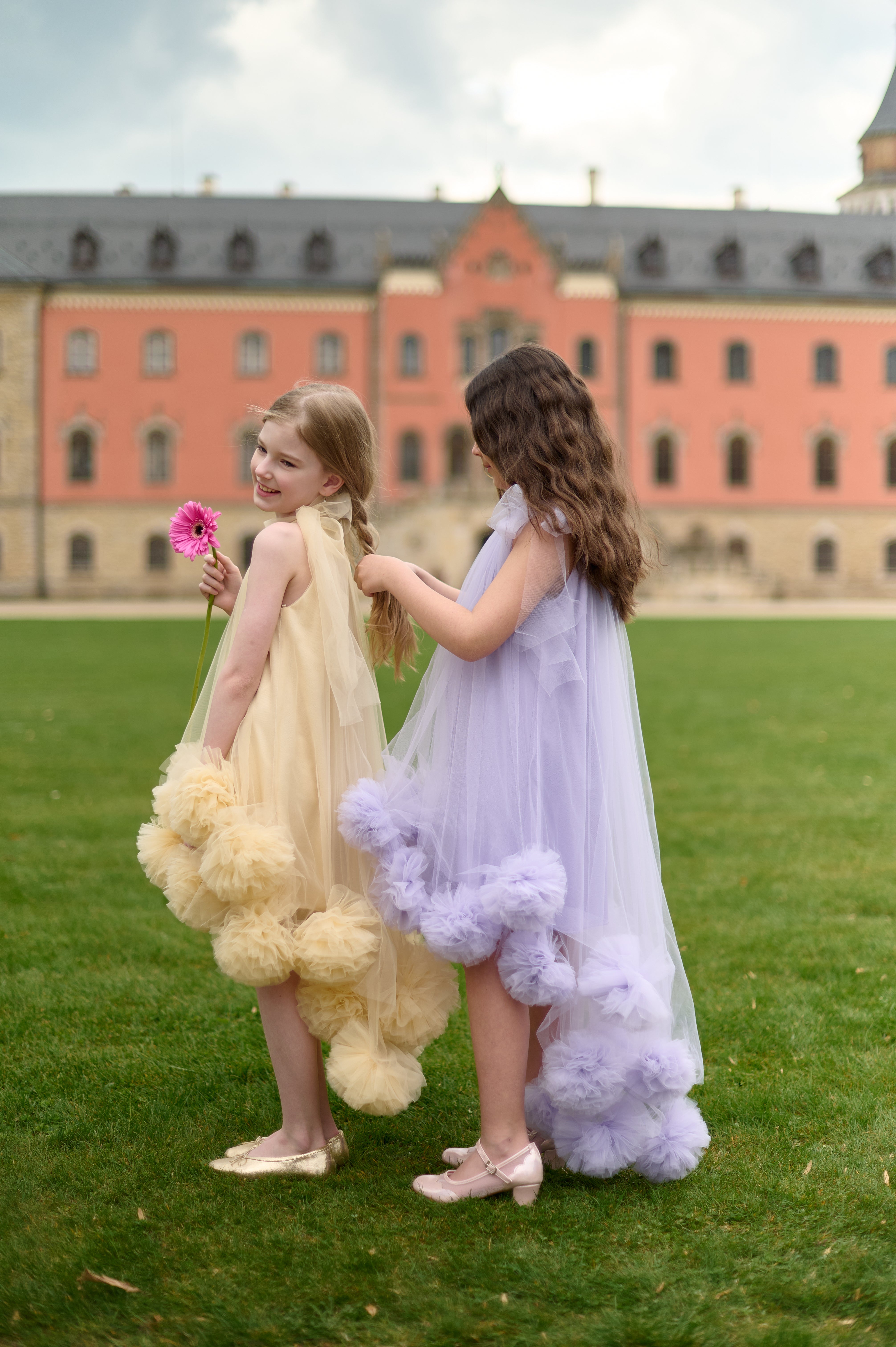 Fluffy Purple Dress – Jorya Kids Boutique