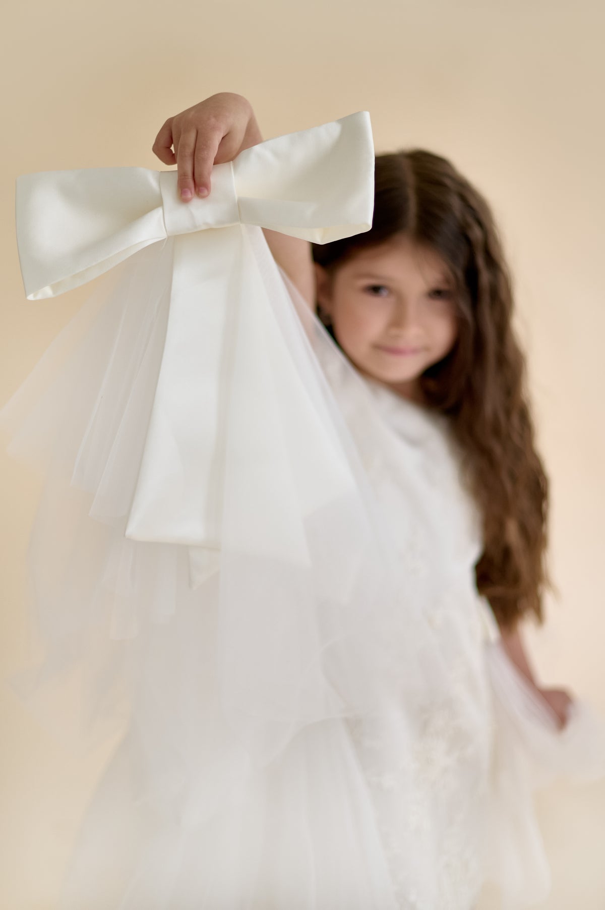 Premium French Lace Couture White Dress – Jorya Kids Boutique