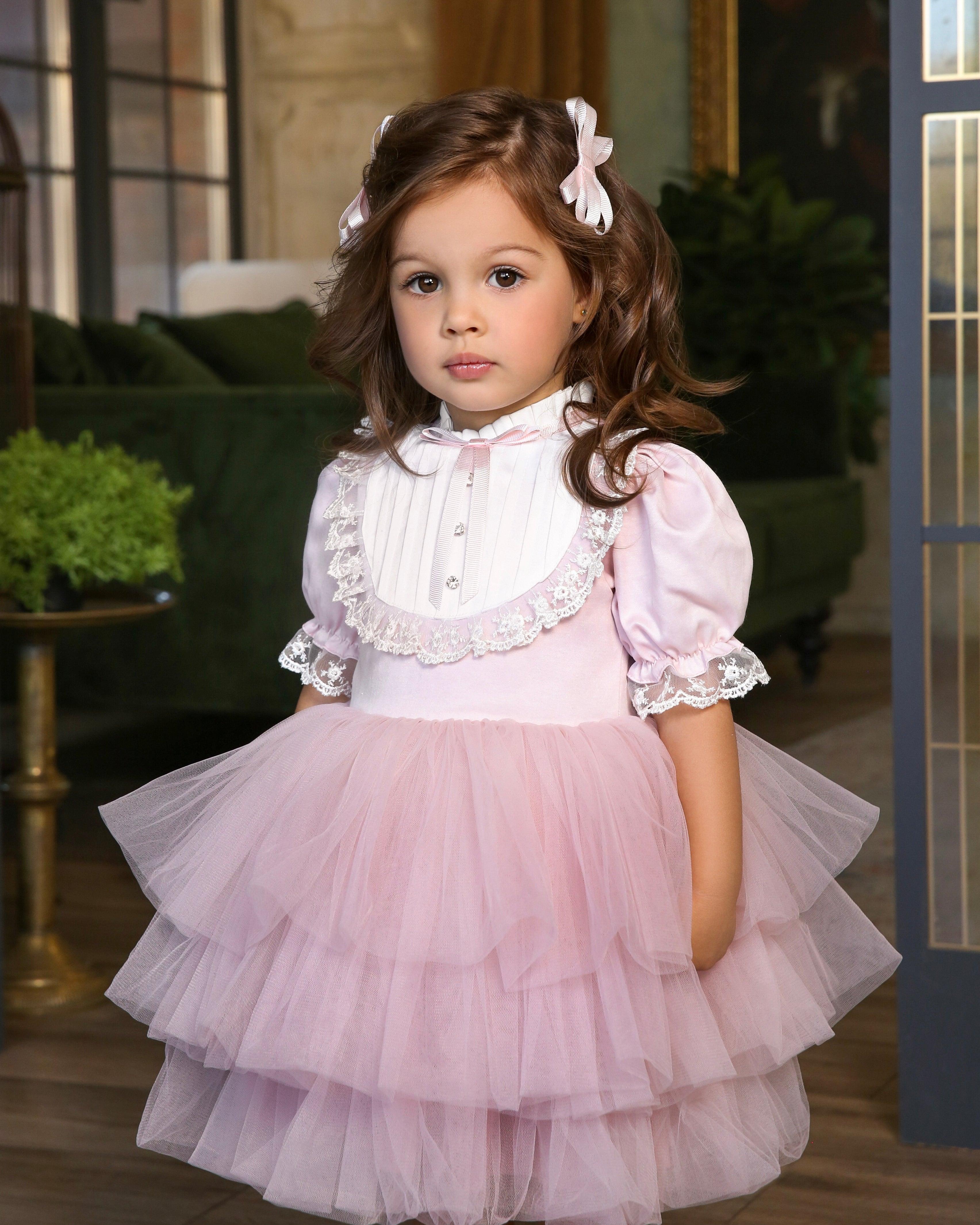 Fluffy Pink Dress – Jorya Kids Boutique