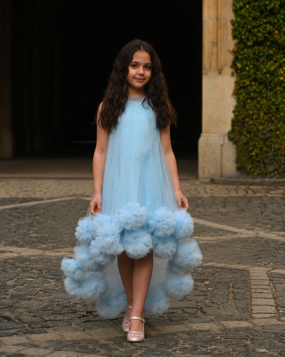 Sky Bloom Dress – Jorya Kids Boutique