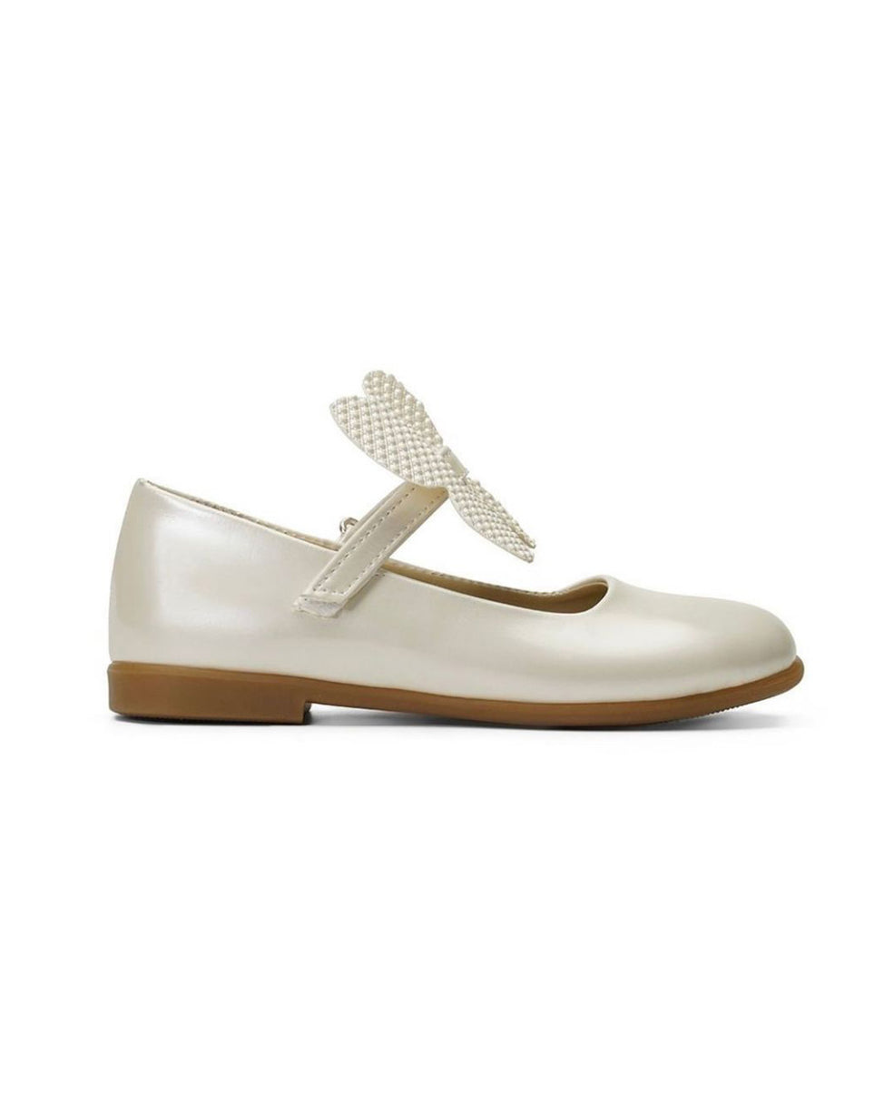 White Shoes With Butterfly – Jorya Kids Boutique