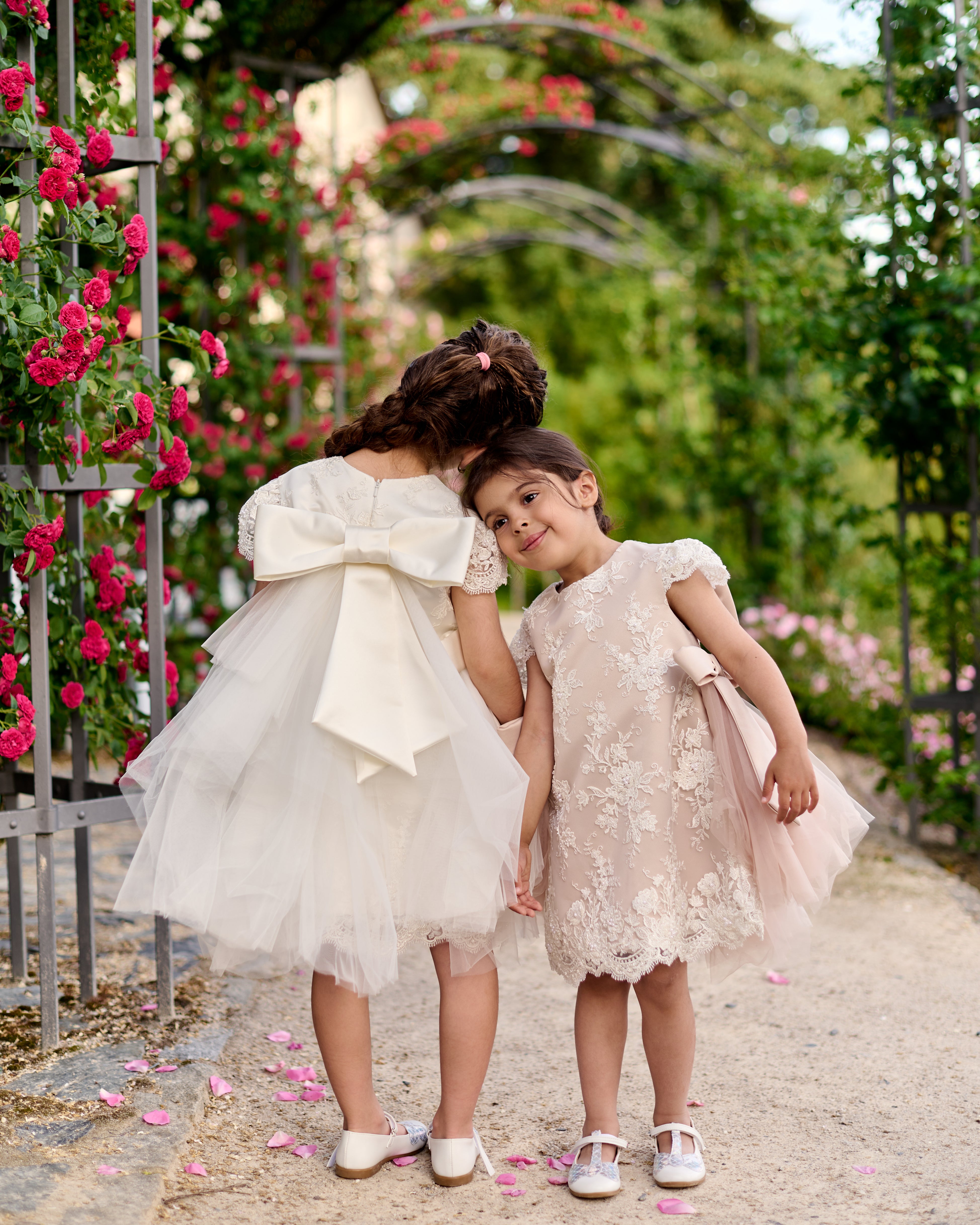 Premium French Lace Couture White Dress – Jorya Kids Boutique