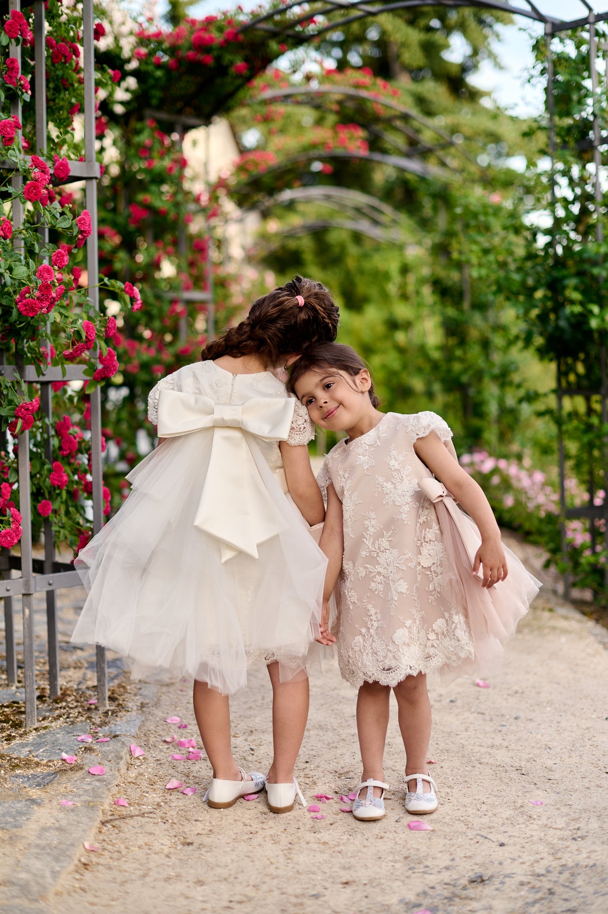 Premium French Lace Couture White Dress – Jorya Kids Boutique
