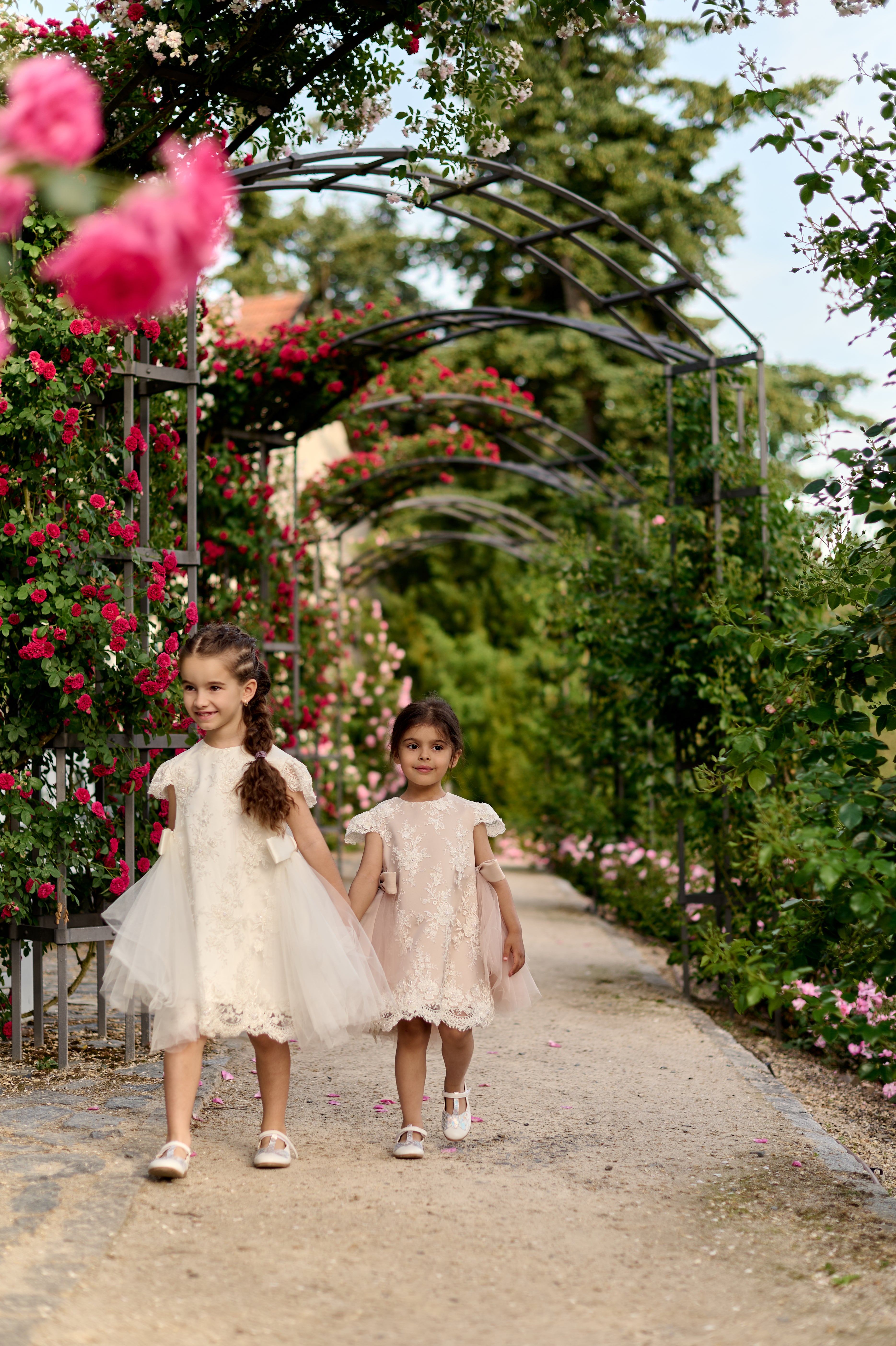 Premium French Lace Couture White Dress – Jorya Kids Boutique