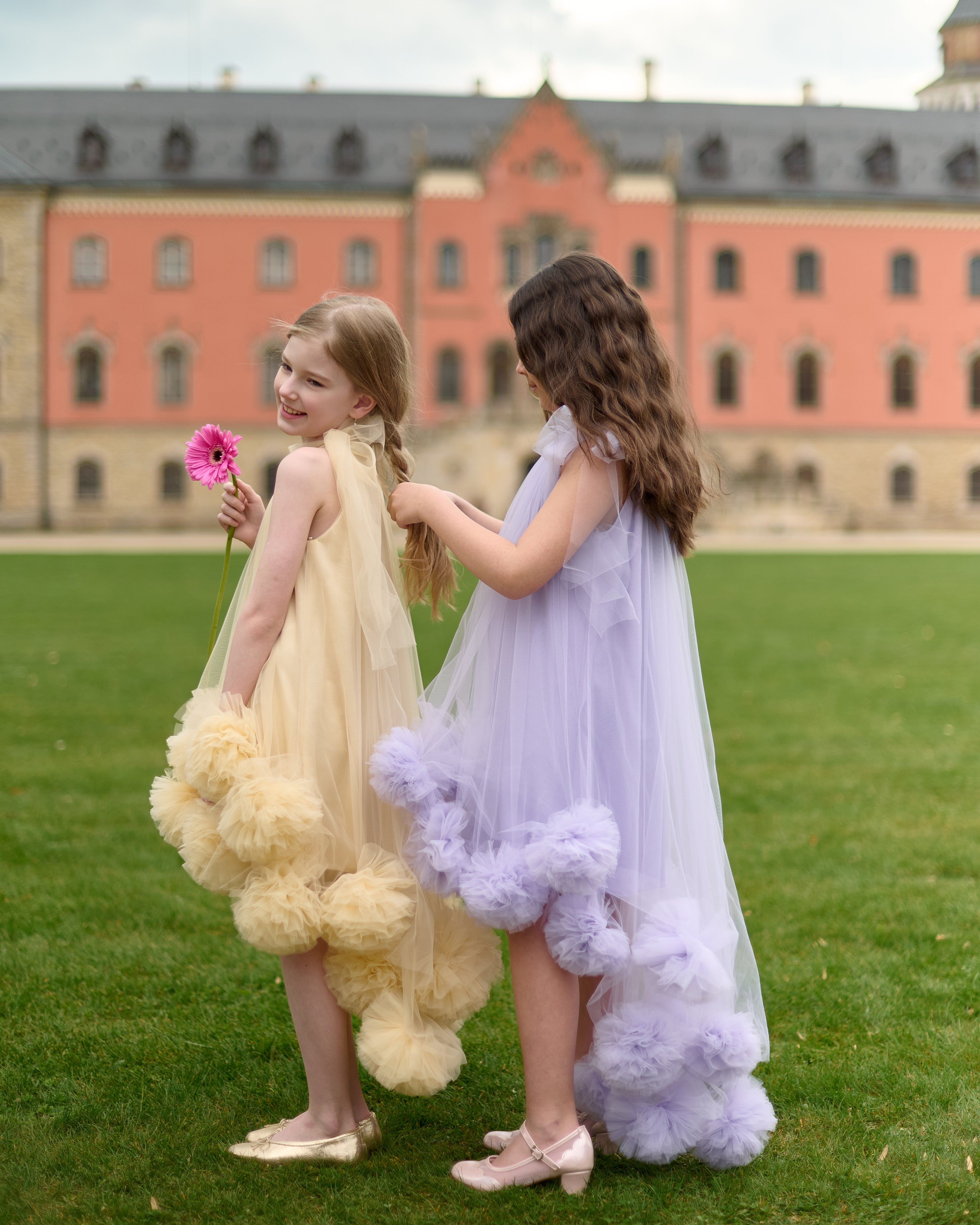 Fluffy Purple Dress – Jorya Kids Boutique