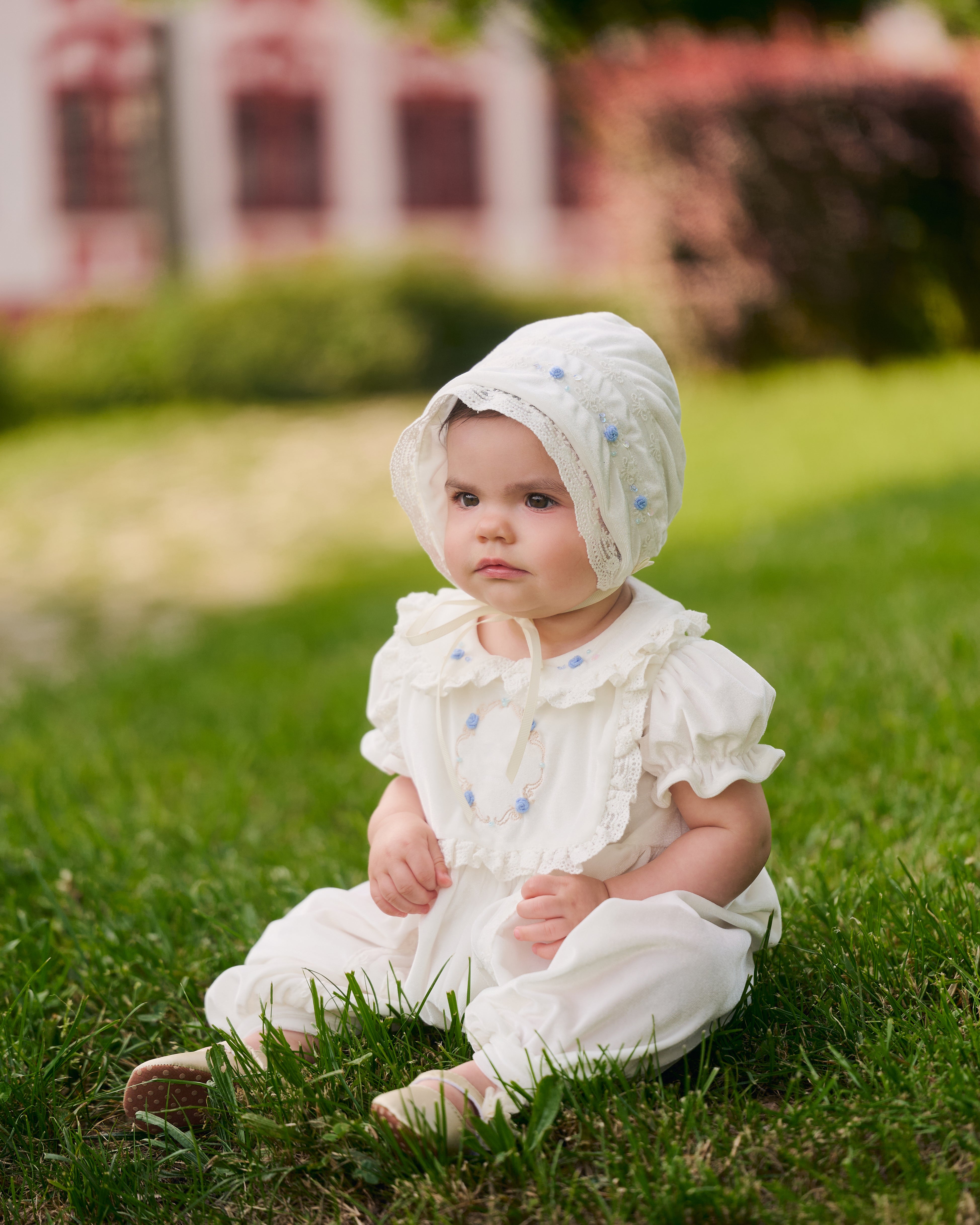 Amelia Ivory Lace Baby Set