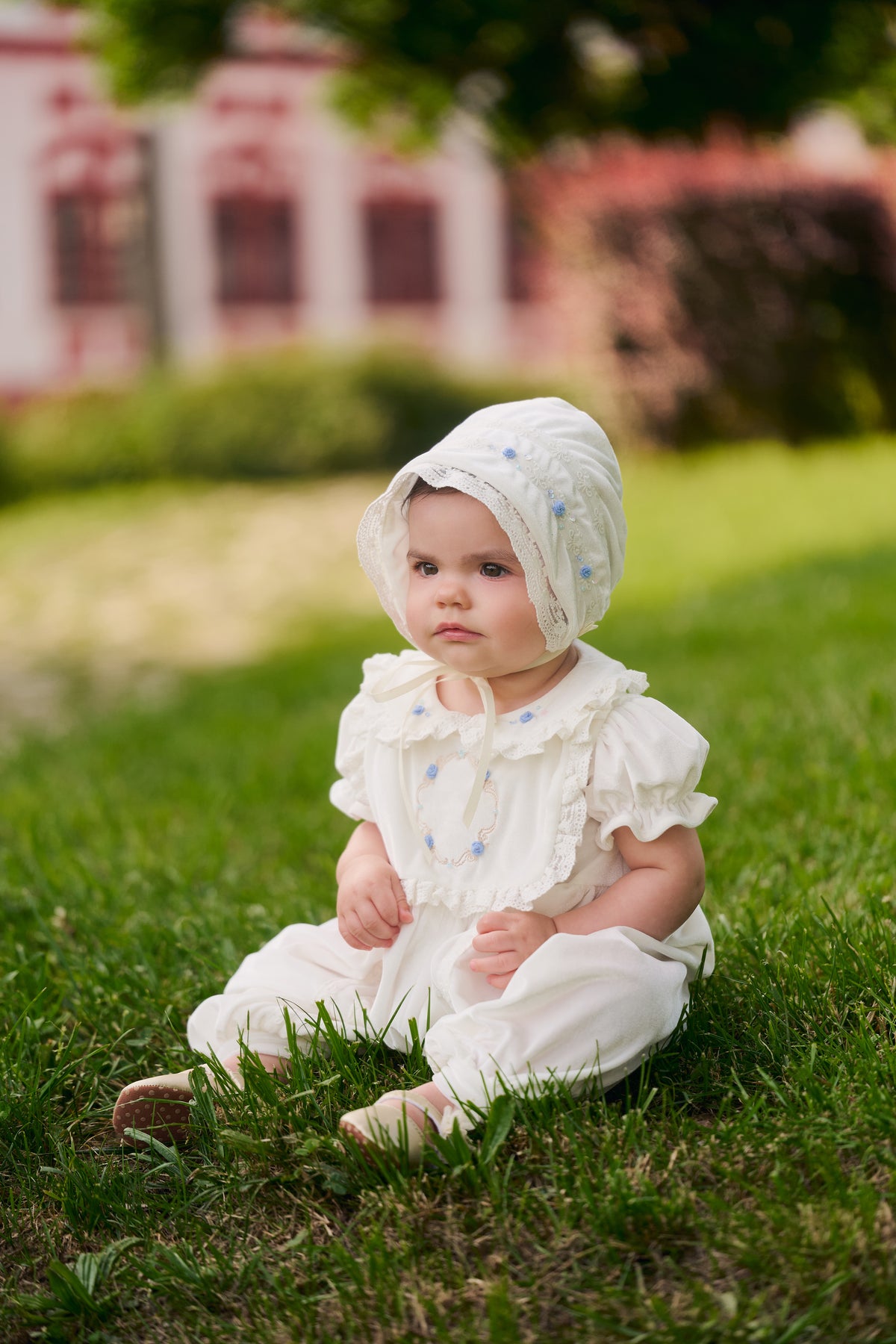 Amelia Ivory Lace Baby Set