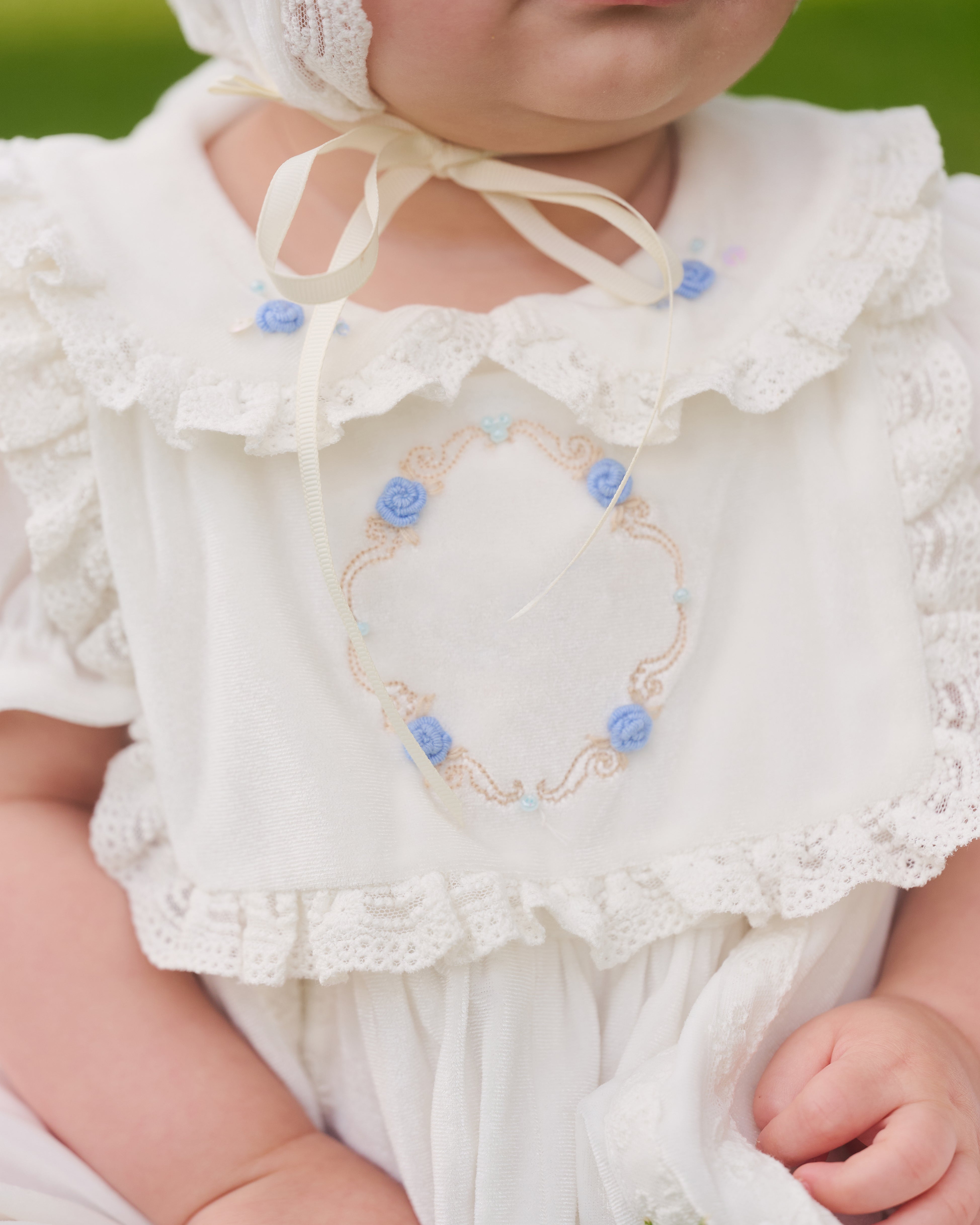 Amelia Ivory Lace Baby Set