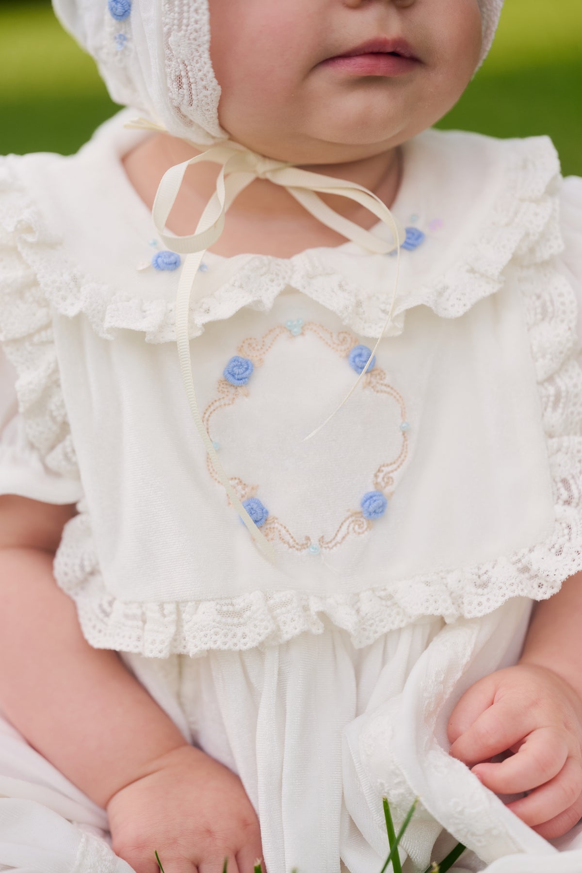 Amelia Ivory Lace Baby Set