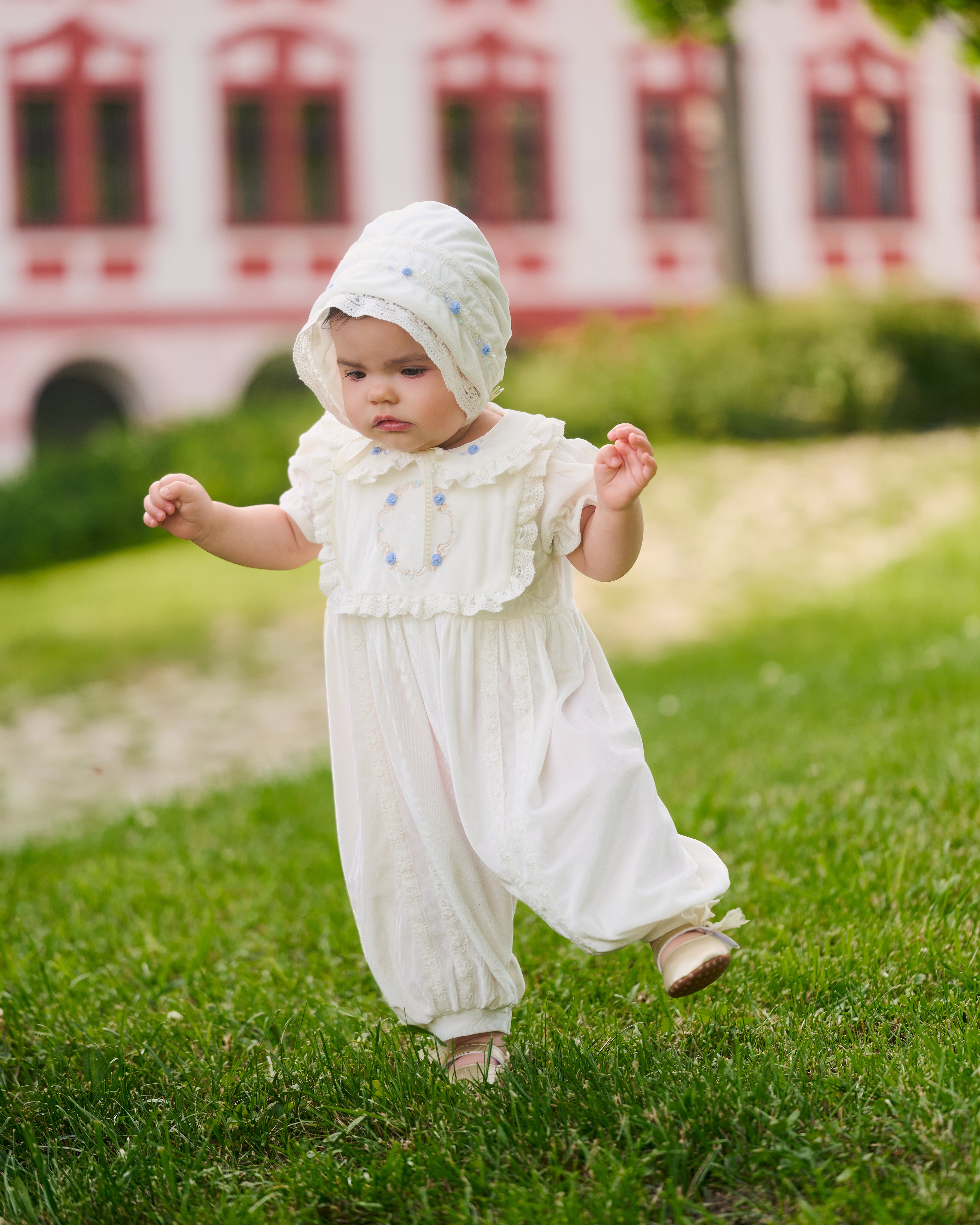 Amelia Ivory Lace Baby Set