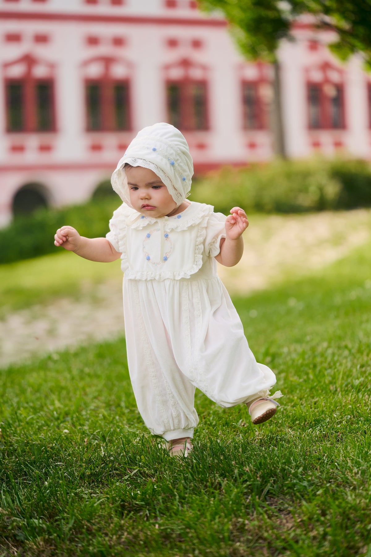 Amelia Ivory Lace Baby Set