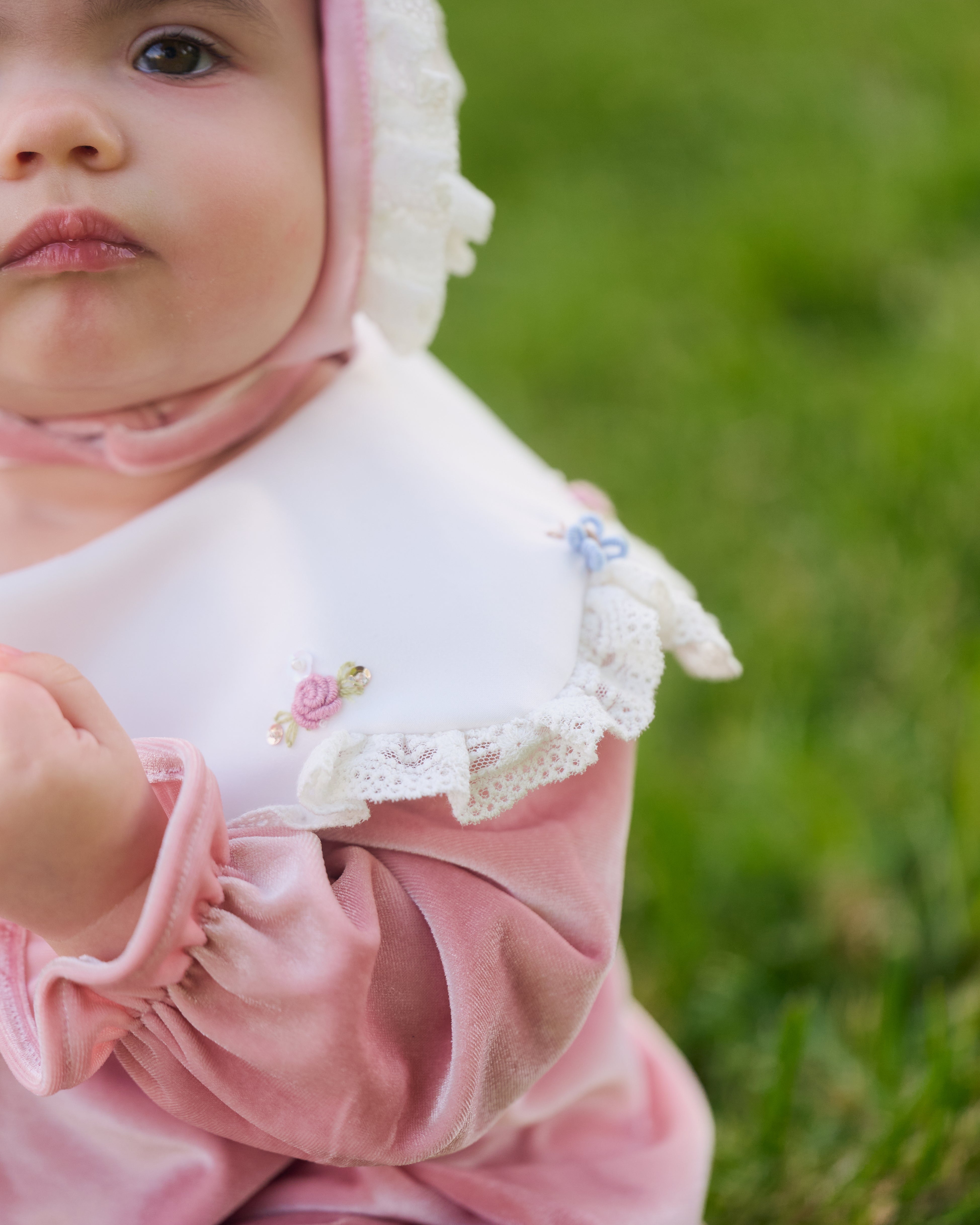 Lily Rose Pink Velvet Baby Set