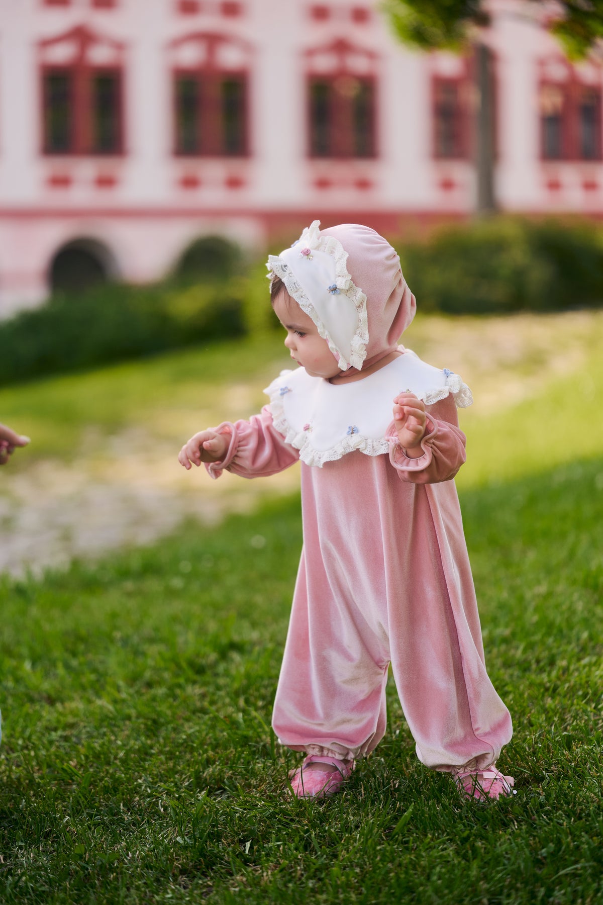 Lily Rose Pink Velvet Baby Set