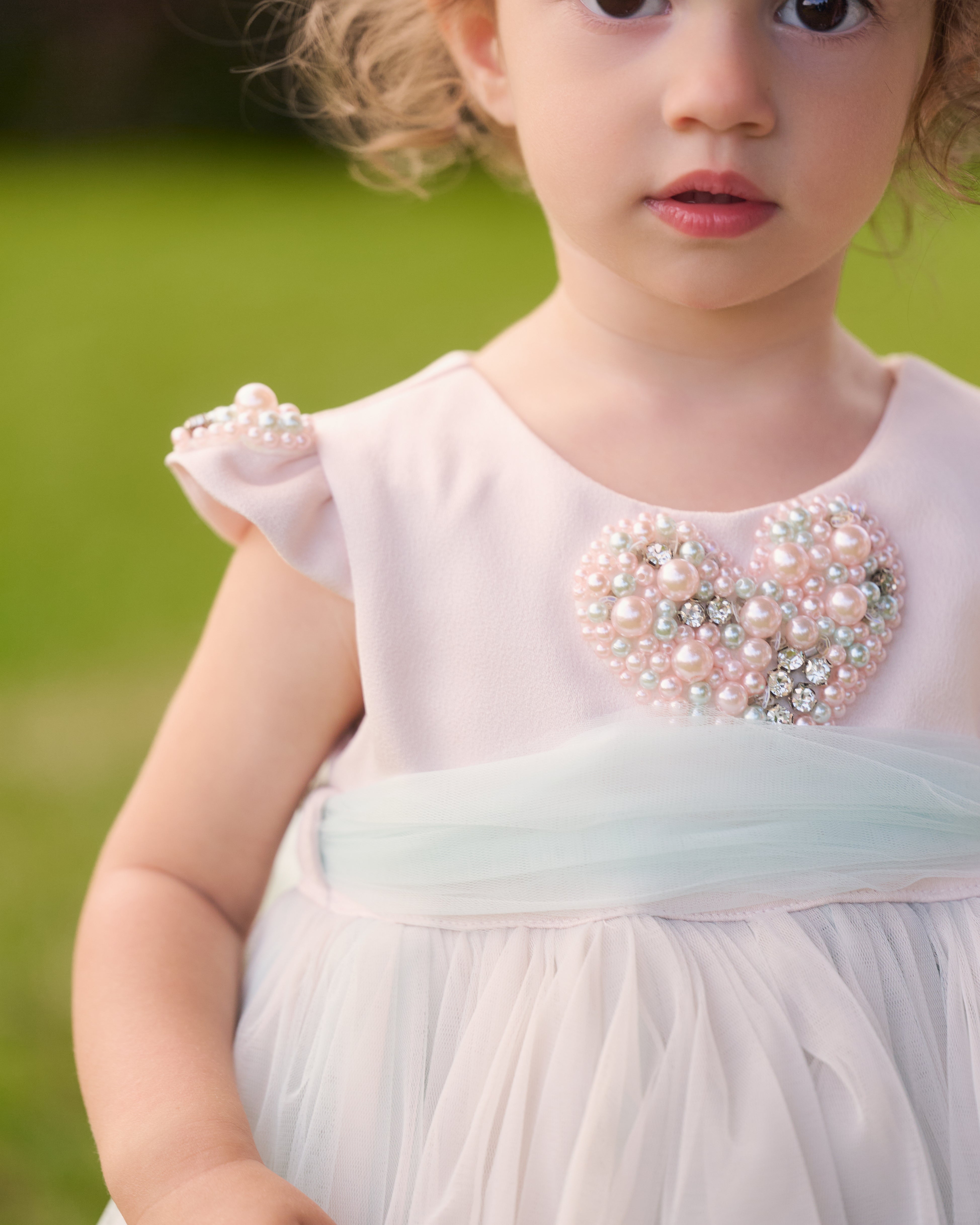 Pearl Heart Dress – Jorya Kids Boutique