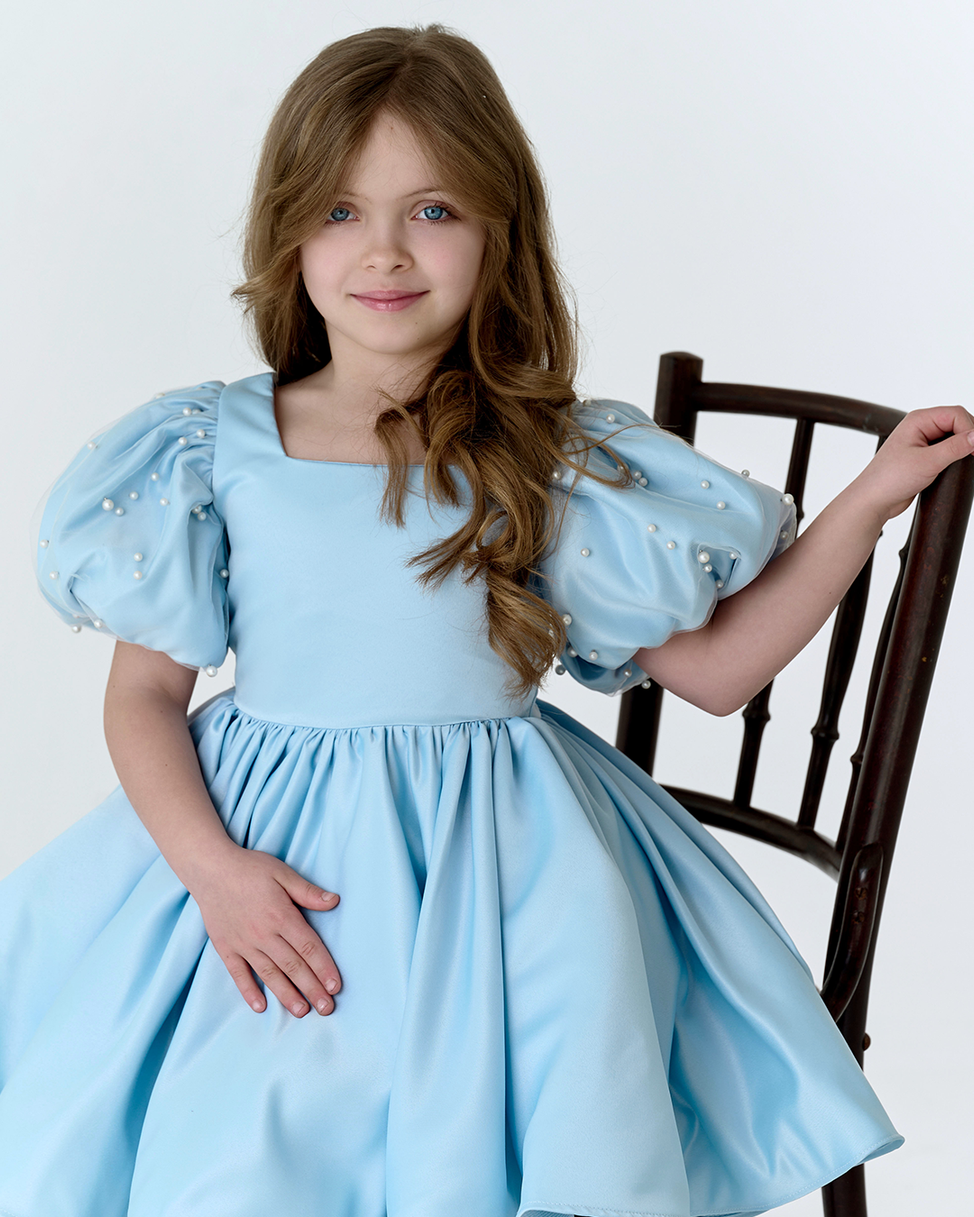 The Blue Dream Of Pearls Dress – Jorya Kids Boutique