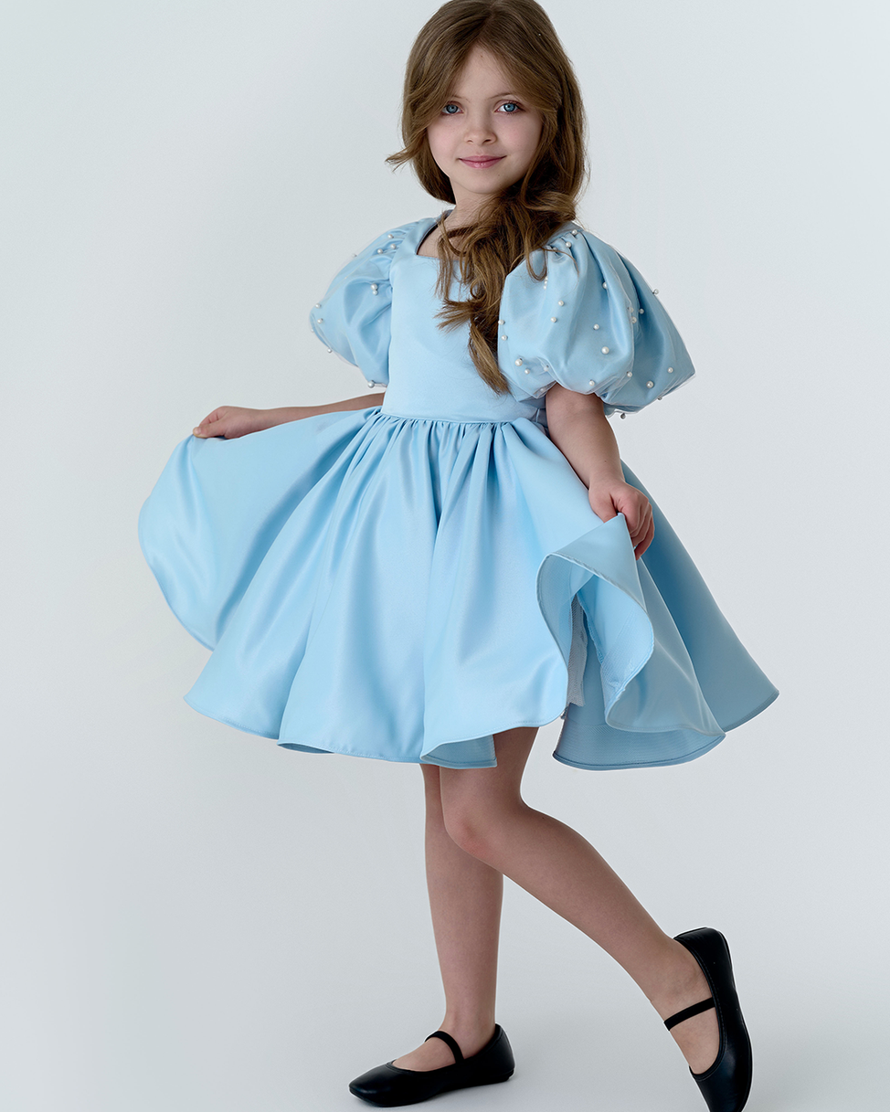 The Blue Dream Of Pearls Dress – Jorya Kids Boutique