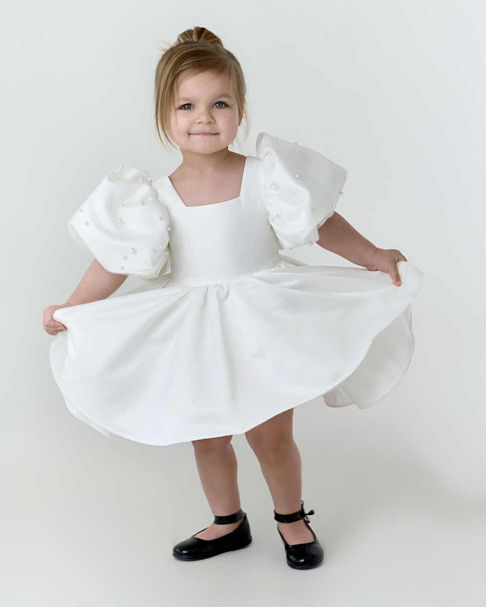The White Dream Of Pearls Dress – Jorya Kids Boutique