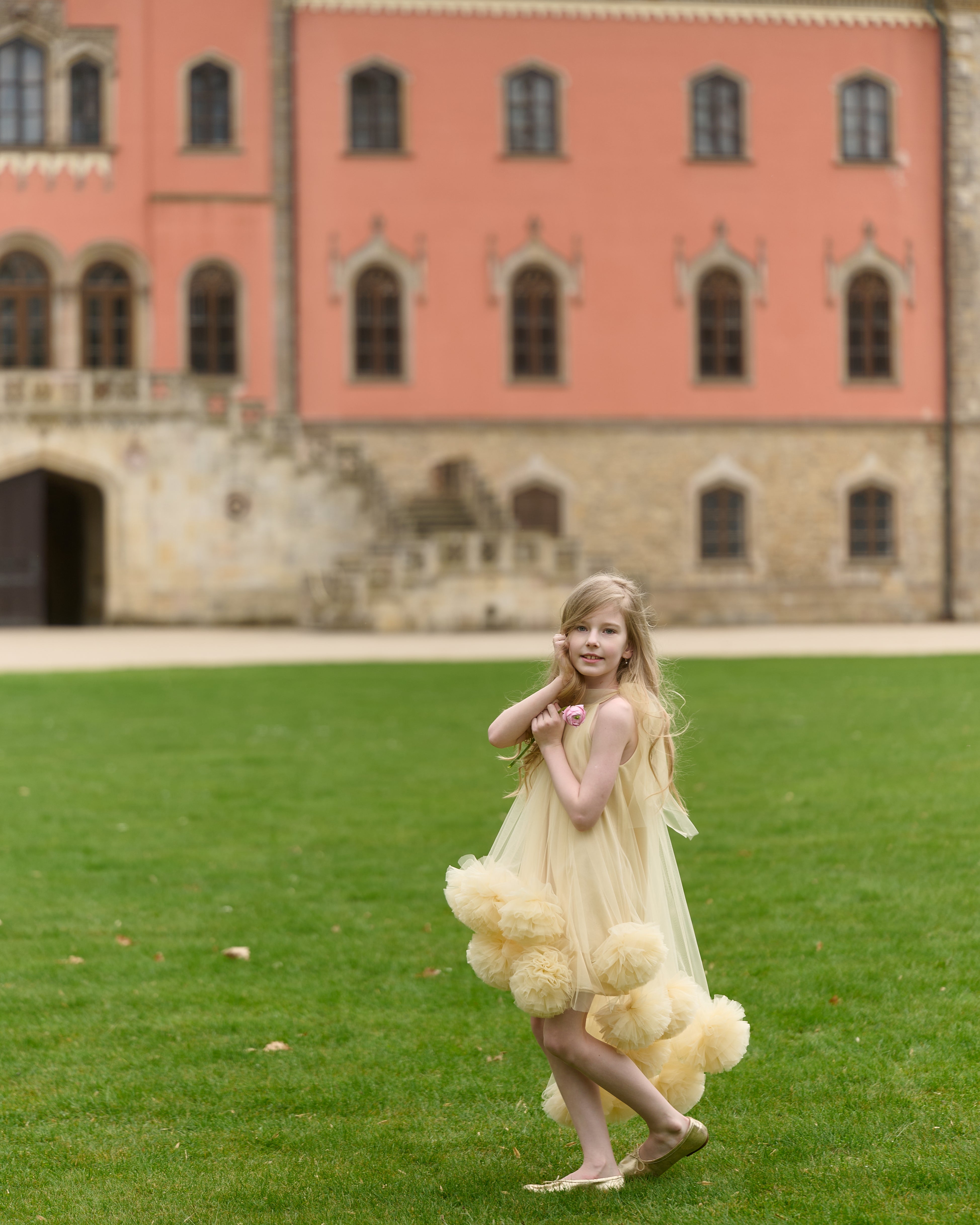 Golden Bloom Dress – Jorya Kids Boutique