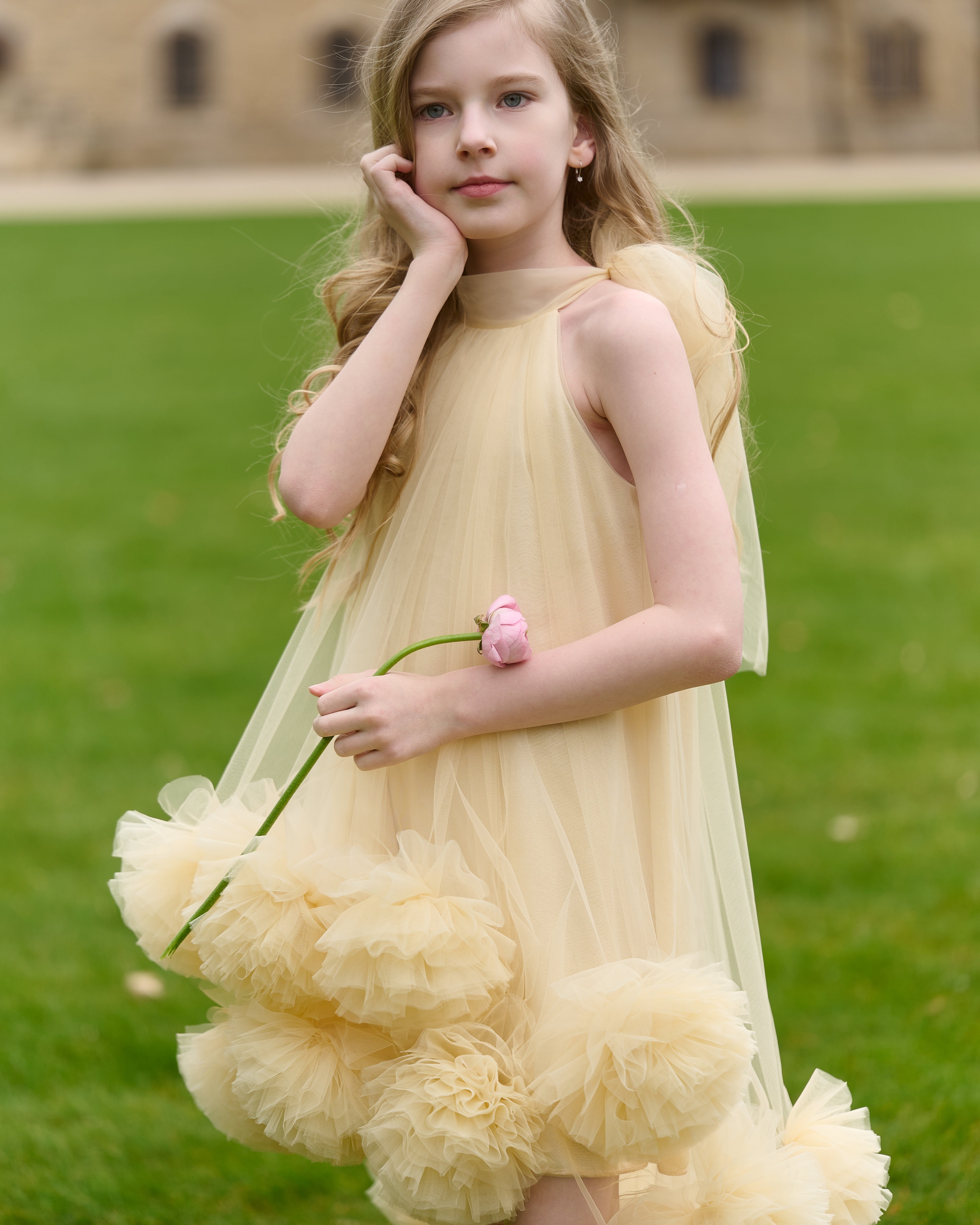 Golden Bloom Dress – Jorya Kids Boutique