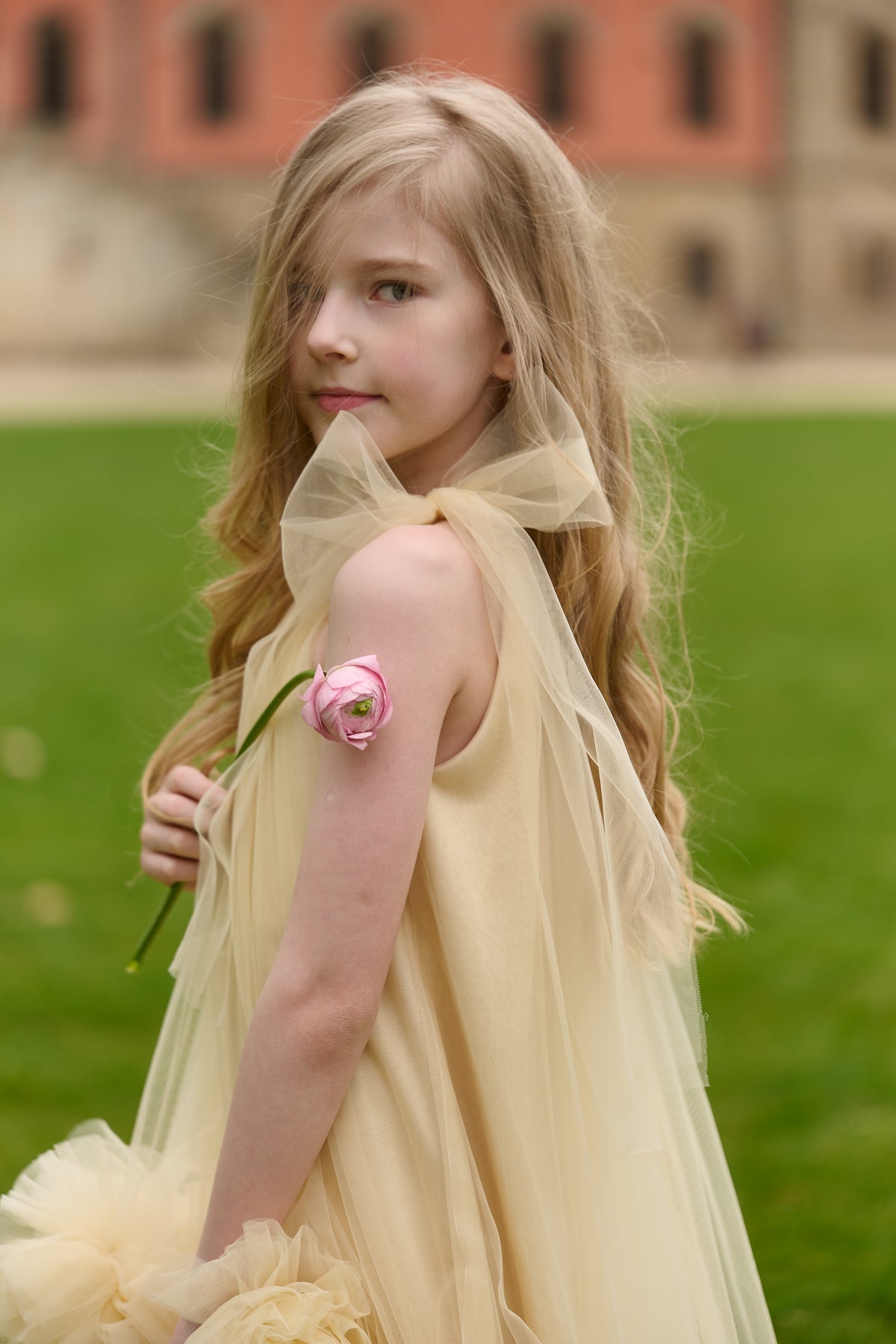 A child wearing a Jorya Kids dress