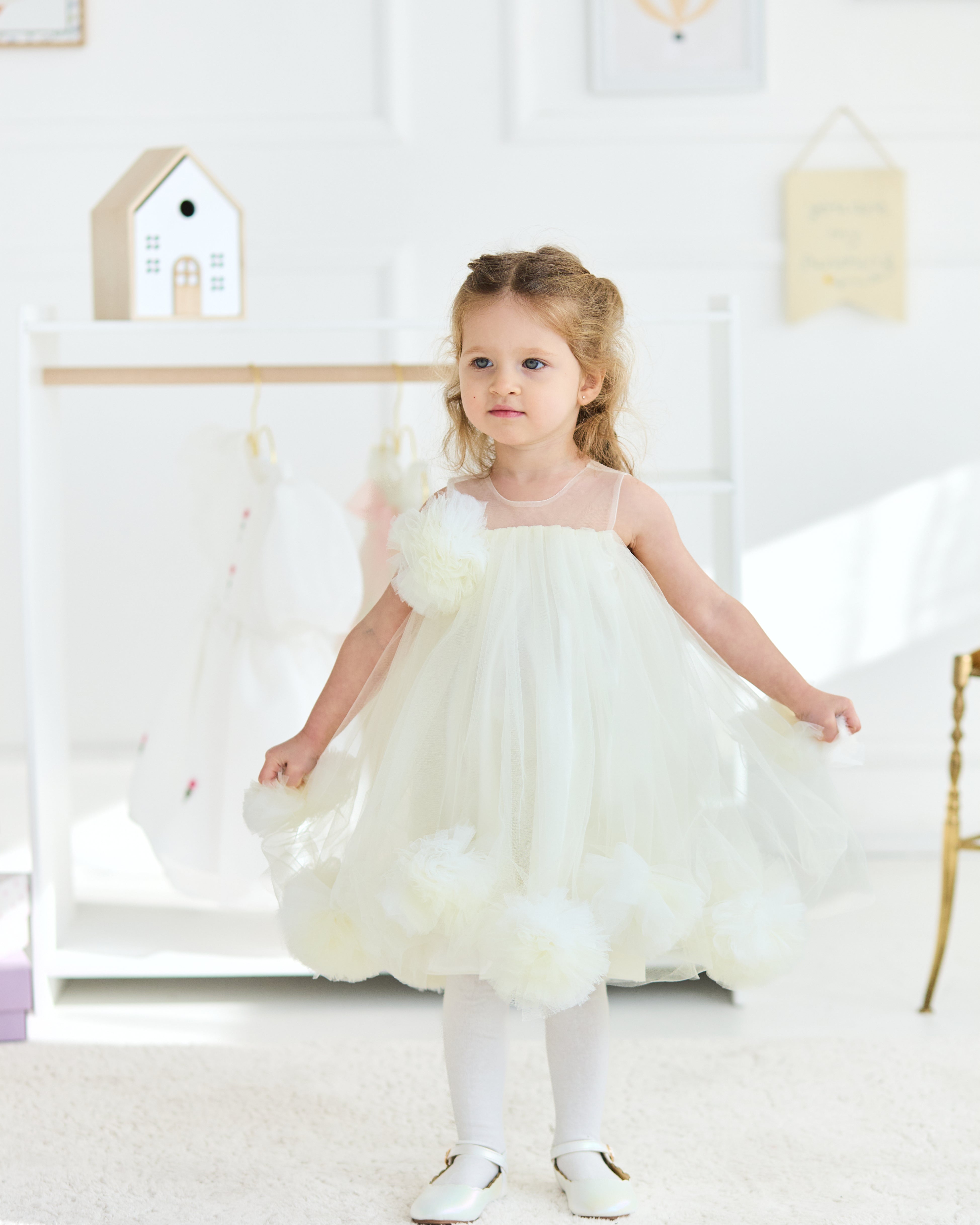 Buttercream Cloud Dress – Jorya Kids Boutique