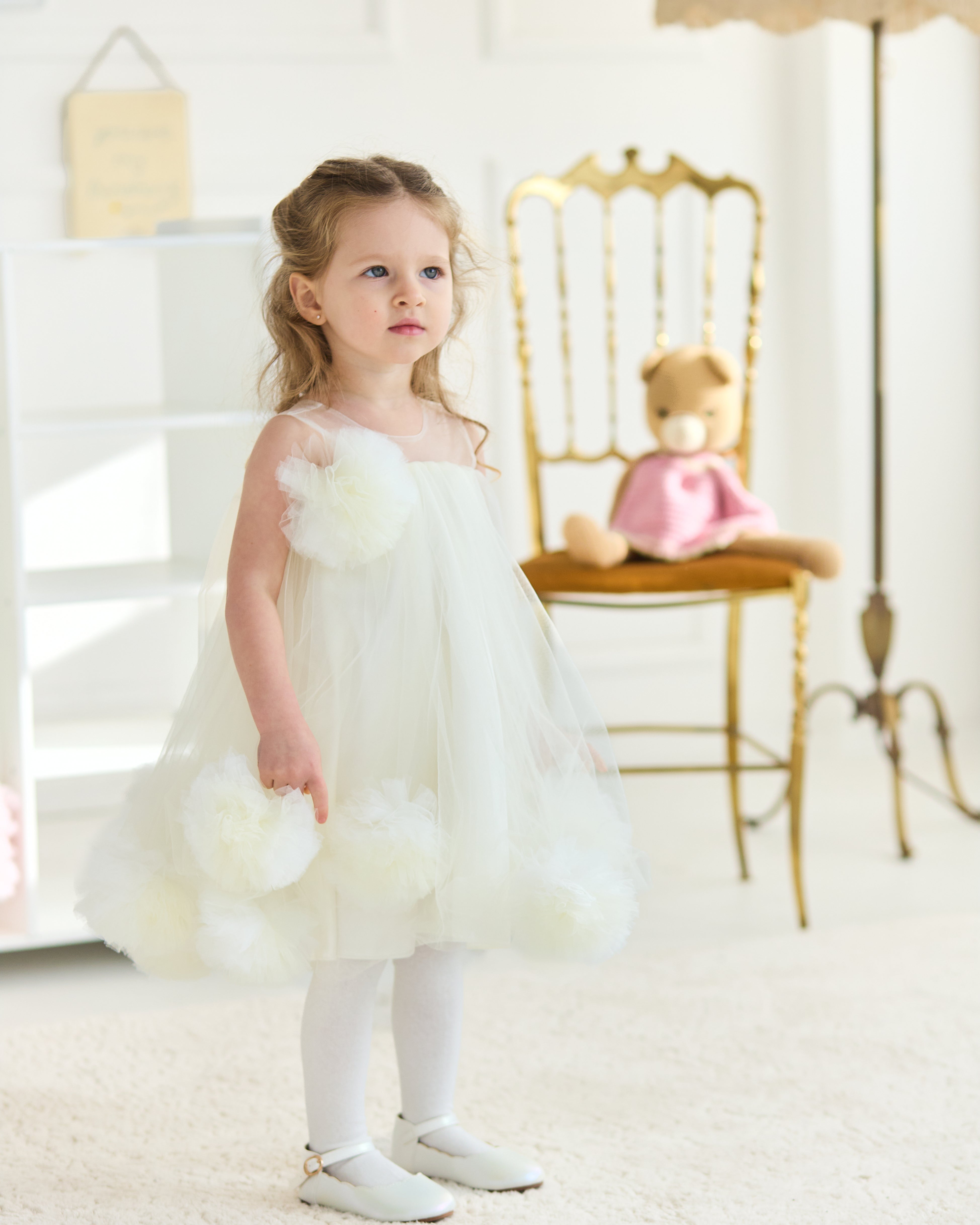 Buttercream Cloud Dress – Jorya Kids Boutique