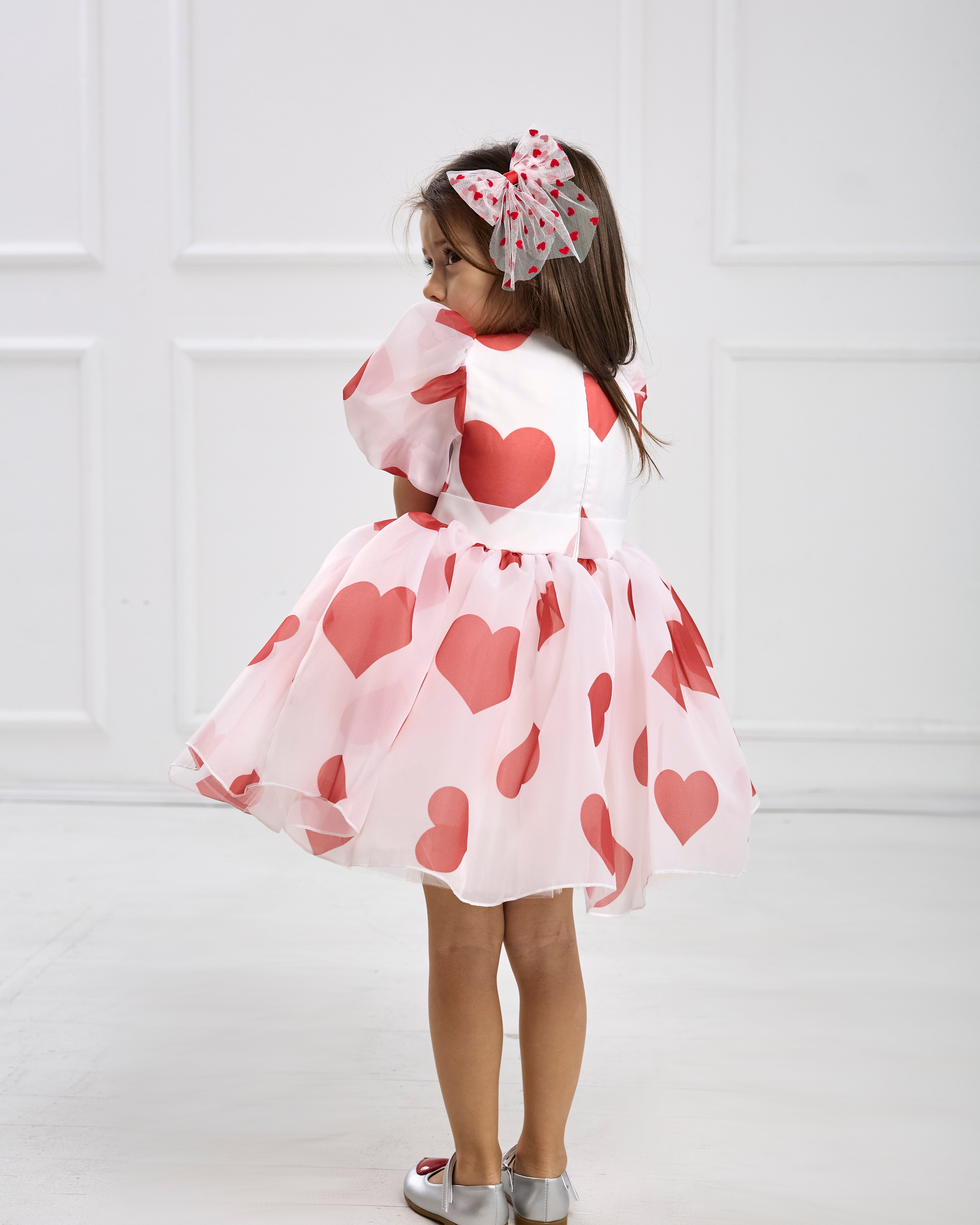Heart Dress with Matching Hair Accessory – Jorya Kids Boutique
