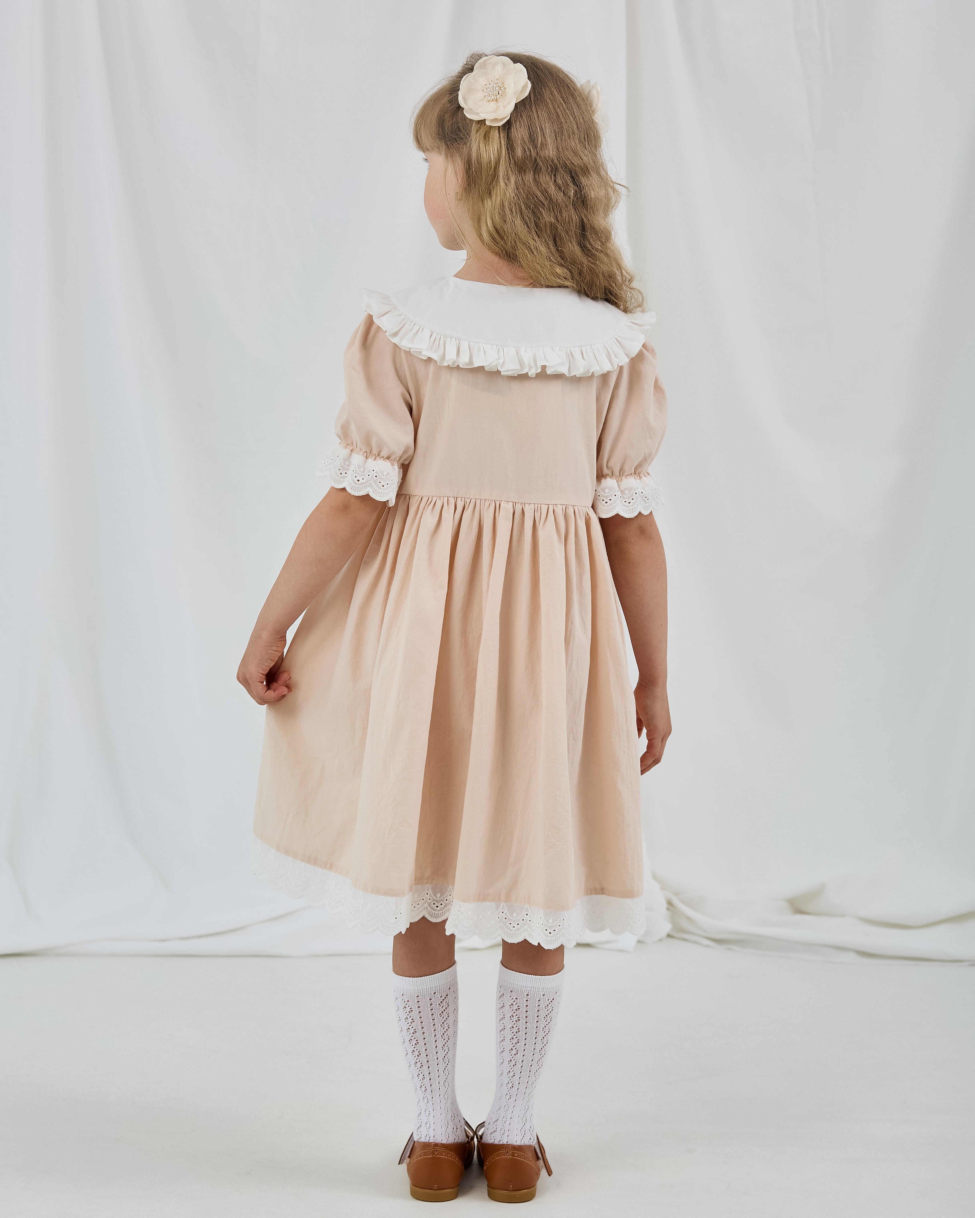 Vintage Collar Cotton Dress – Jorya Kids Boutique