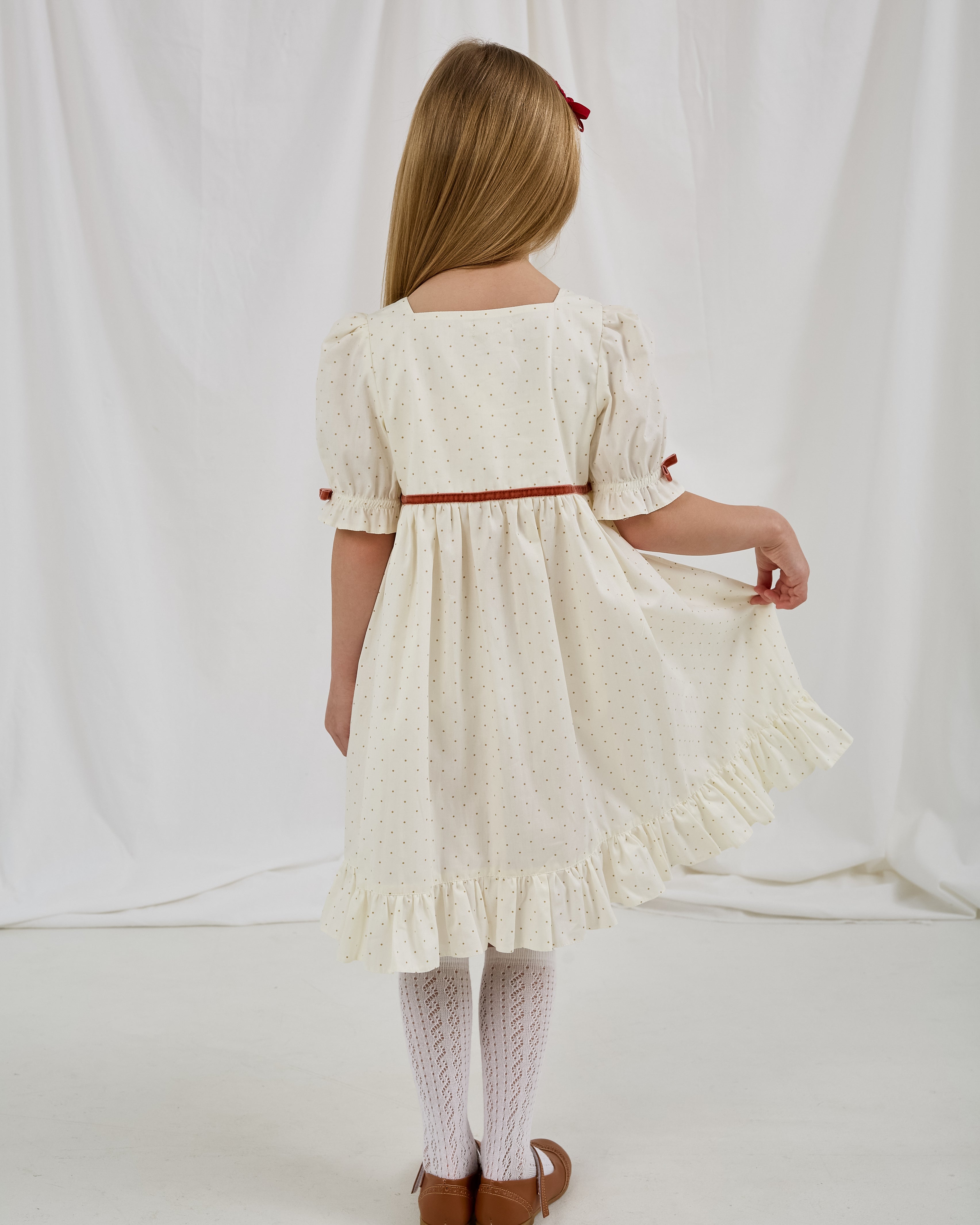 Polka Dots Cotton Dress – Jorya Kids Boutique