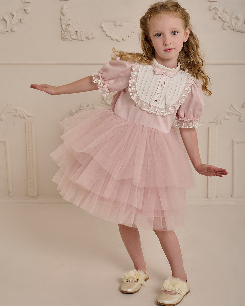Fluffy Pink Dress – Jorya Kids Boutique
