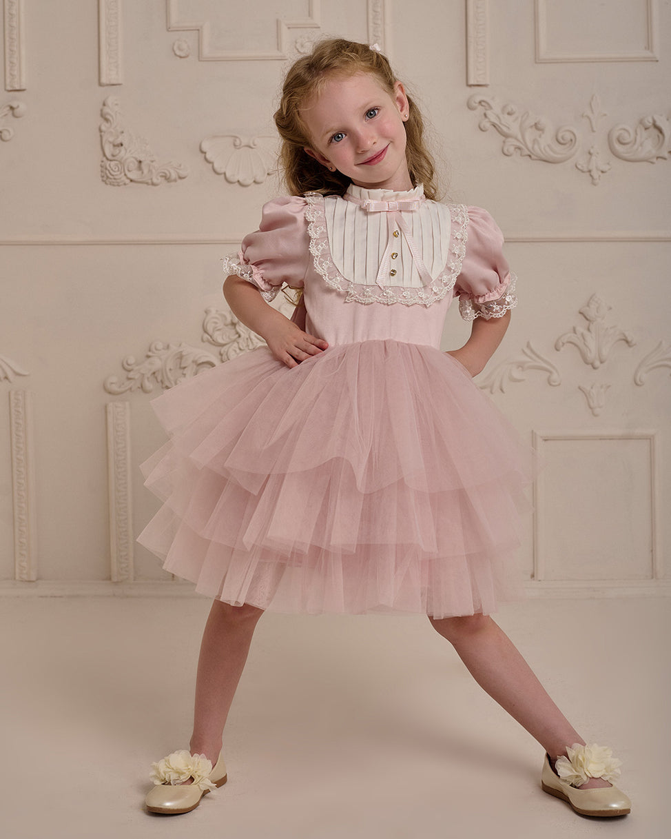 Fluffy Pink Dress – Jorya Kids Boutique
