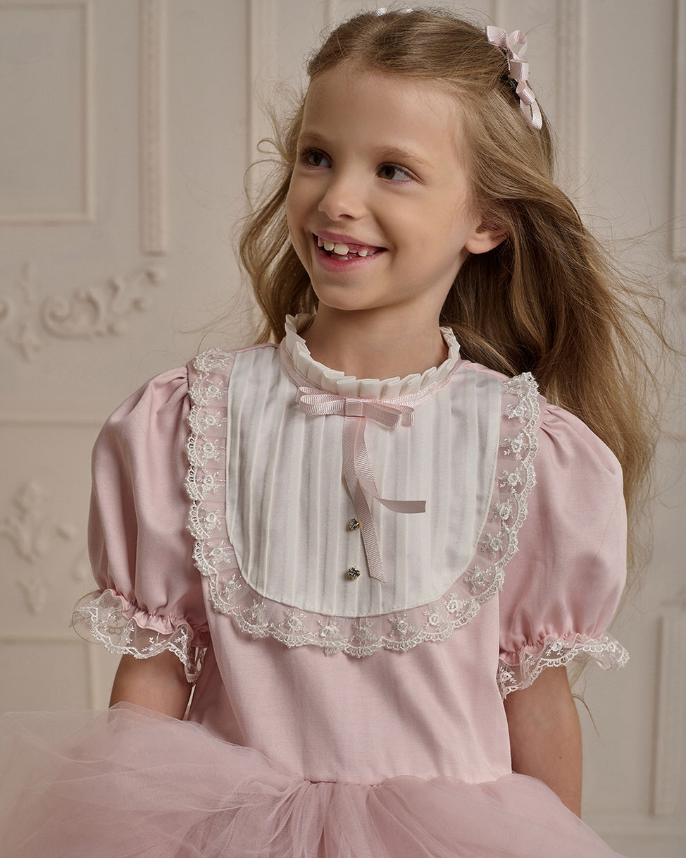 Fluffy Pink Dress – Jorya Kids Boutique