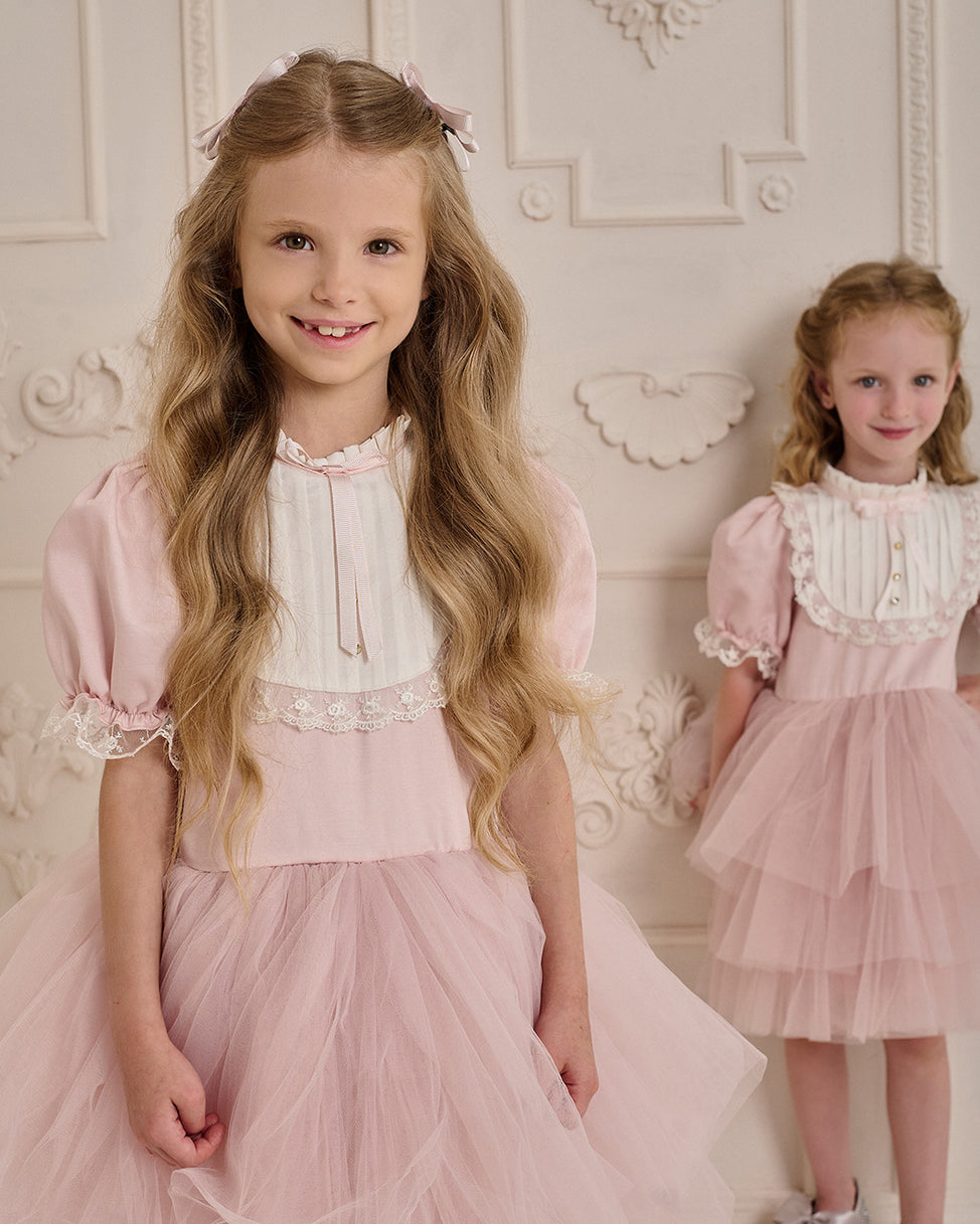 Fluffy Pink Dress – Jorya Kids Boutique