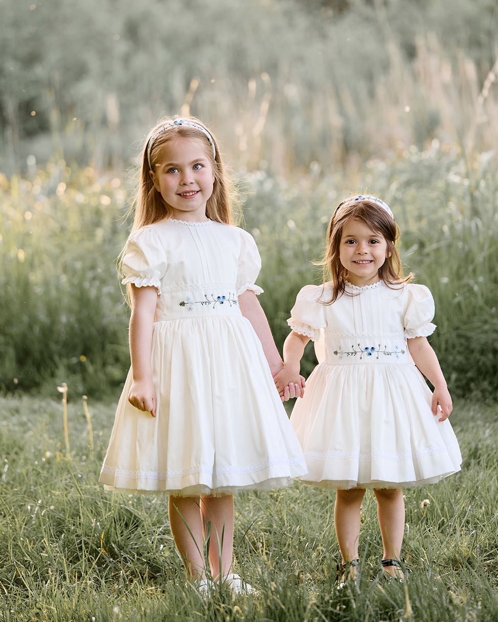 Blue Flowers Dress – Jorya Kids Boutique