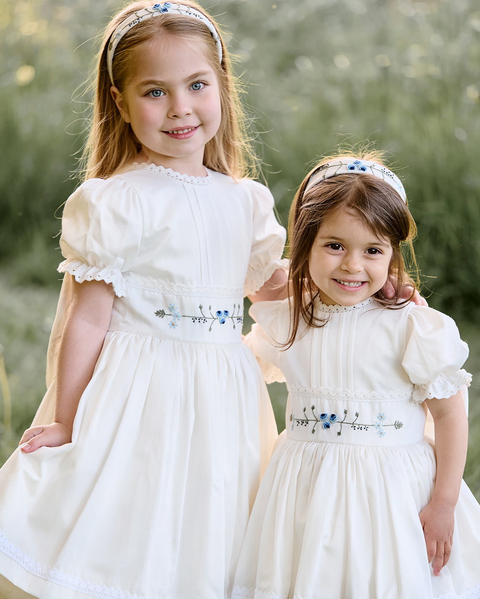 Blue Flowers Dress – Jorya Kids Boutique