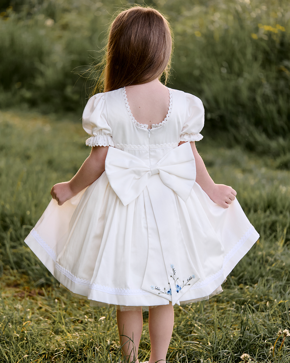 Blue Flowers Dress – Jorya Kids Boutique