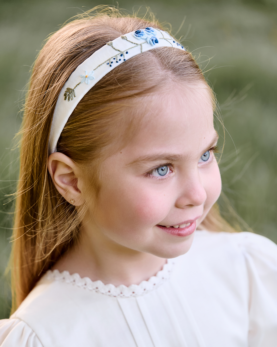 Blue Flowers Dress – Jorya Kids Boutique
