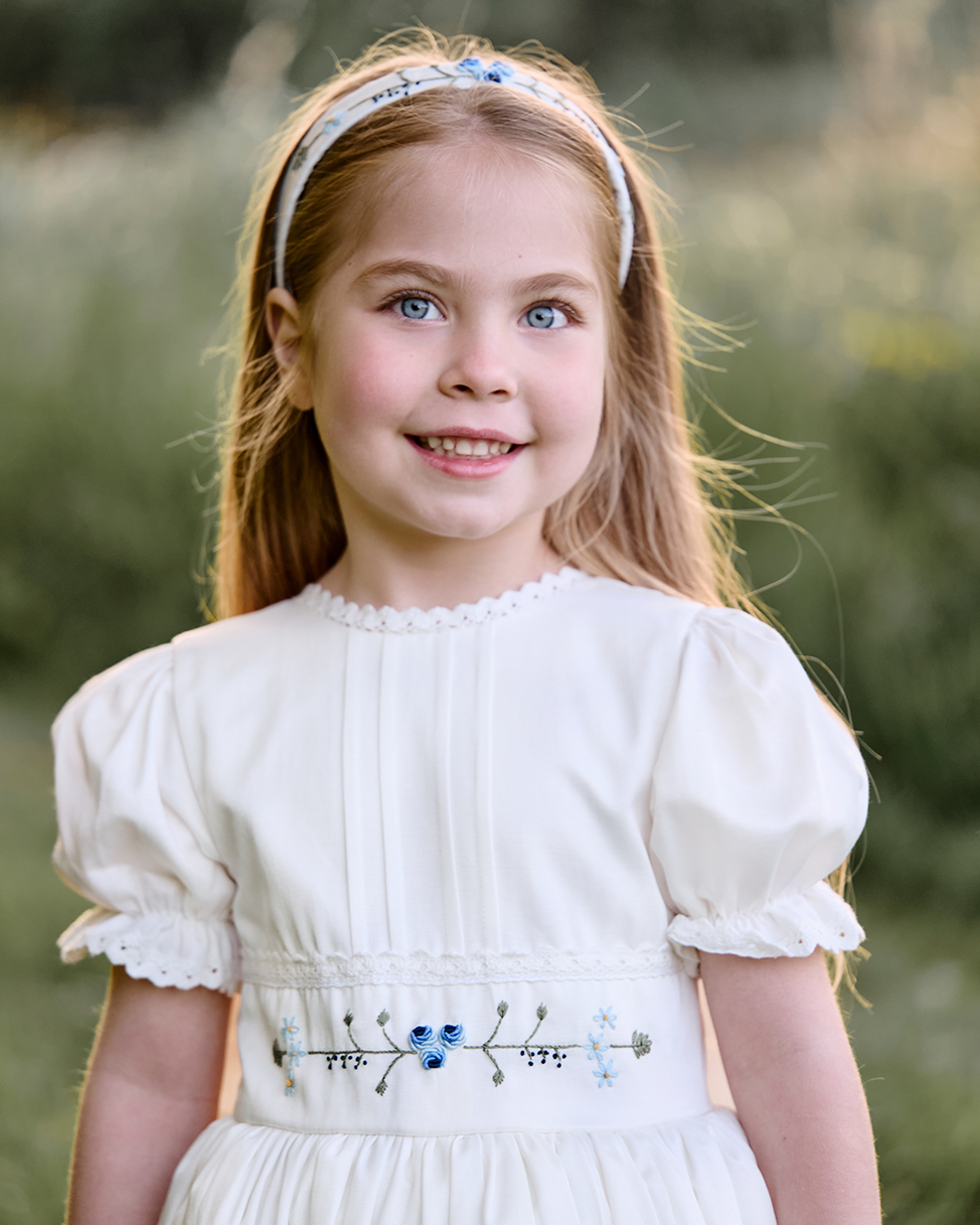 Blue Flowers Dress – Jorya Kids Boutique