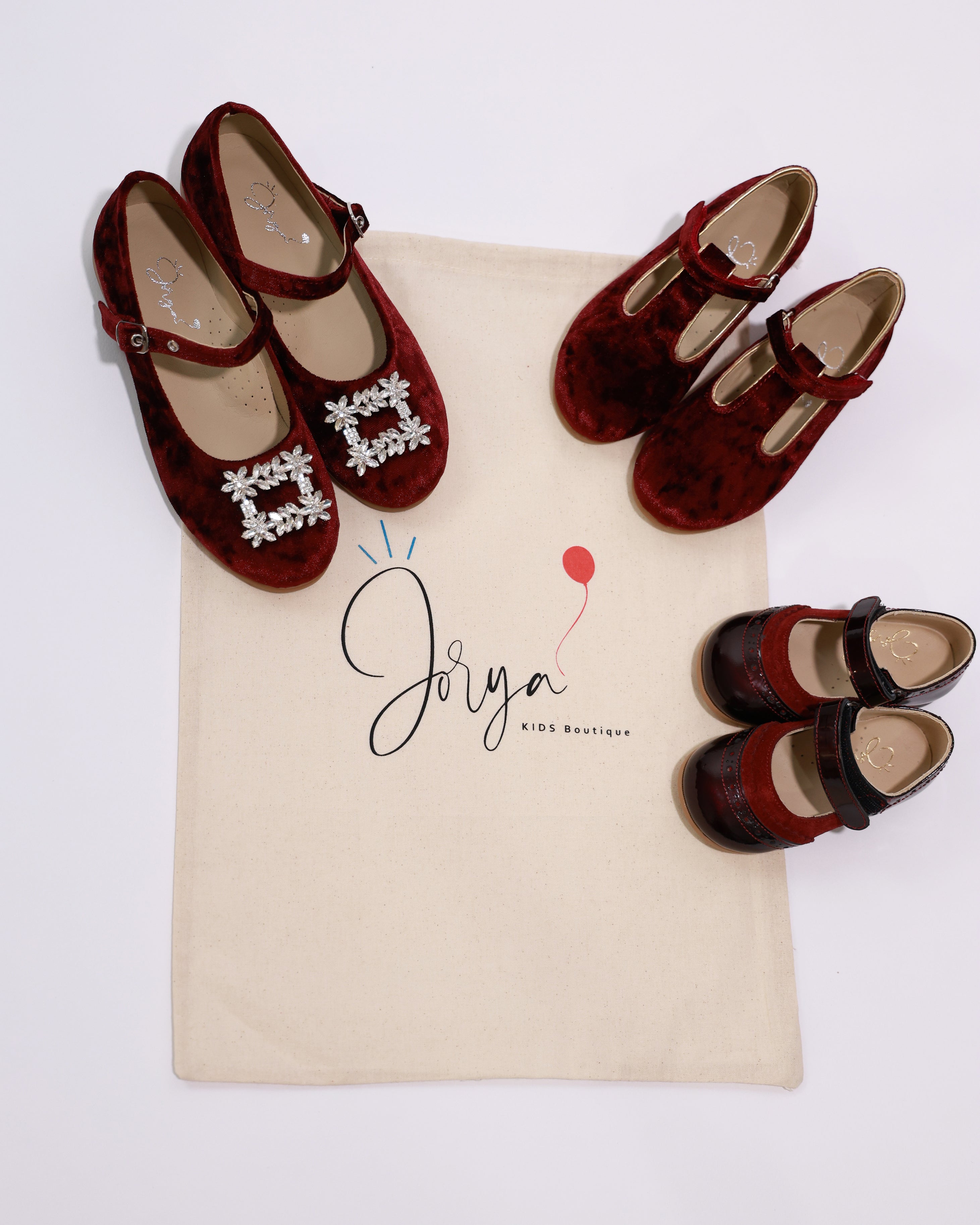 Bordo Velvet Mary Jane Shoes – Jorya Kids Boutique