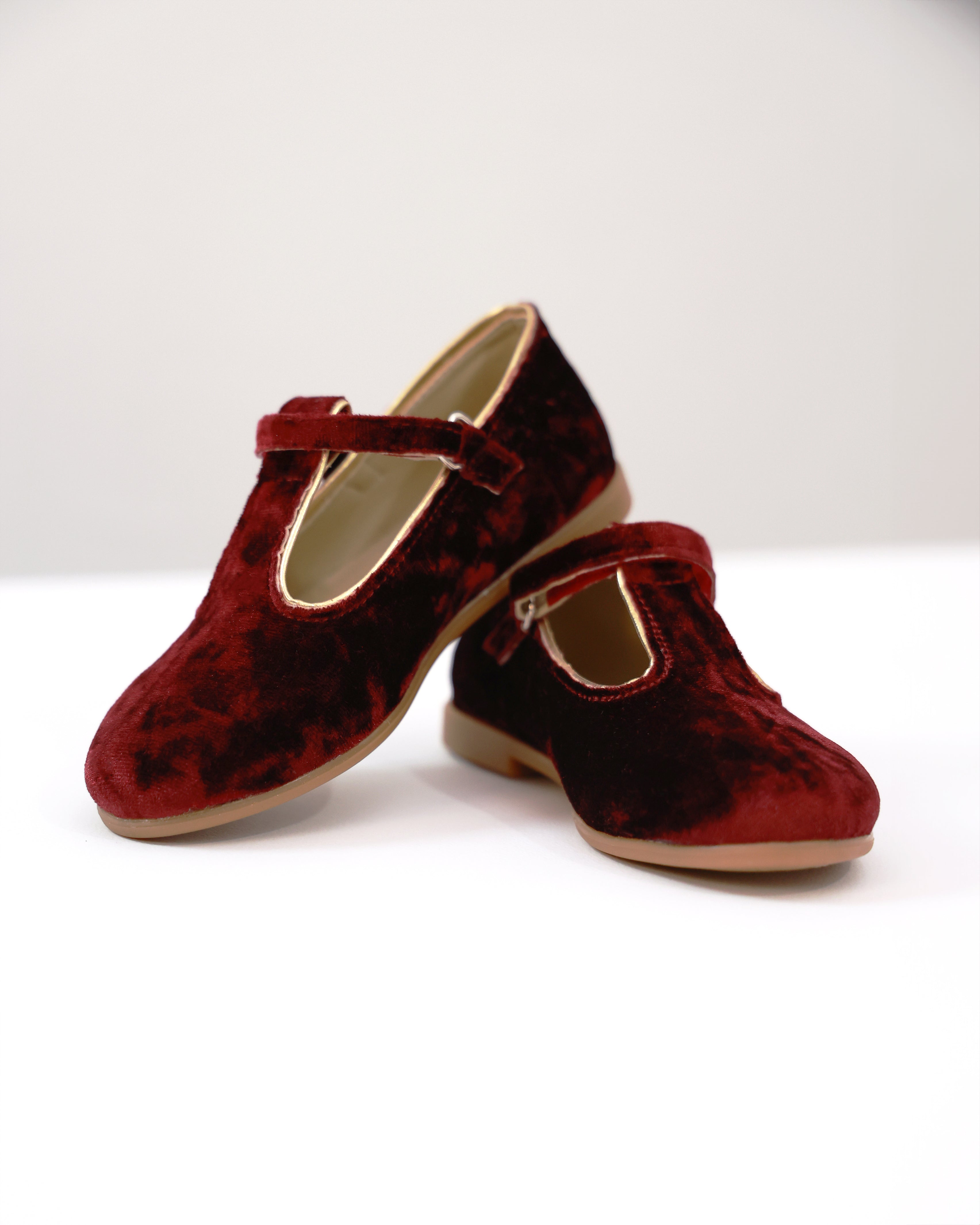 Bordo Velvet Mary Jane Shoes – Jorya Kids Boutique